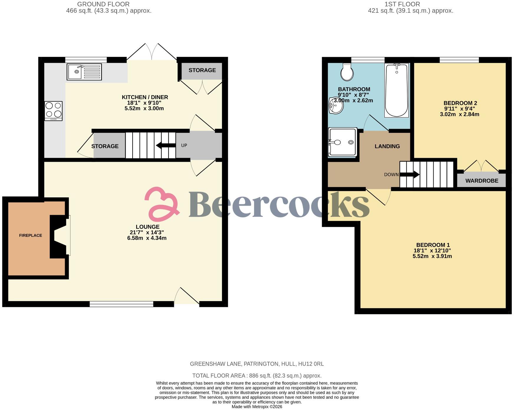 5, Greenshaw Lane, Patrington, Hull, HU12 0RL floorplan