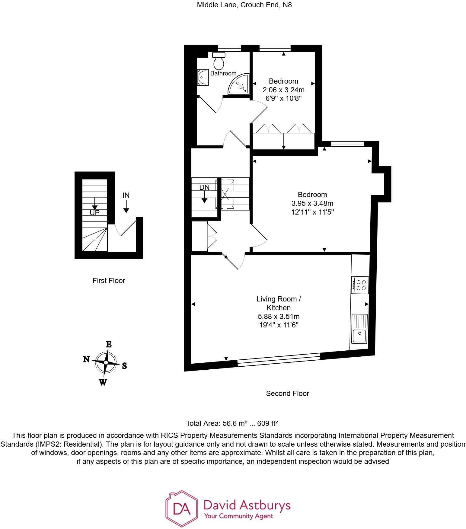 Middle Lane, Crouch End N8 floorplan
