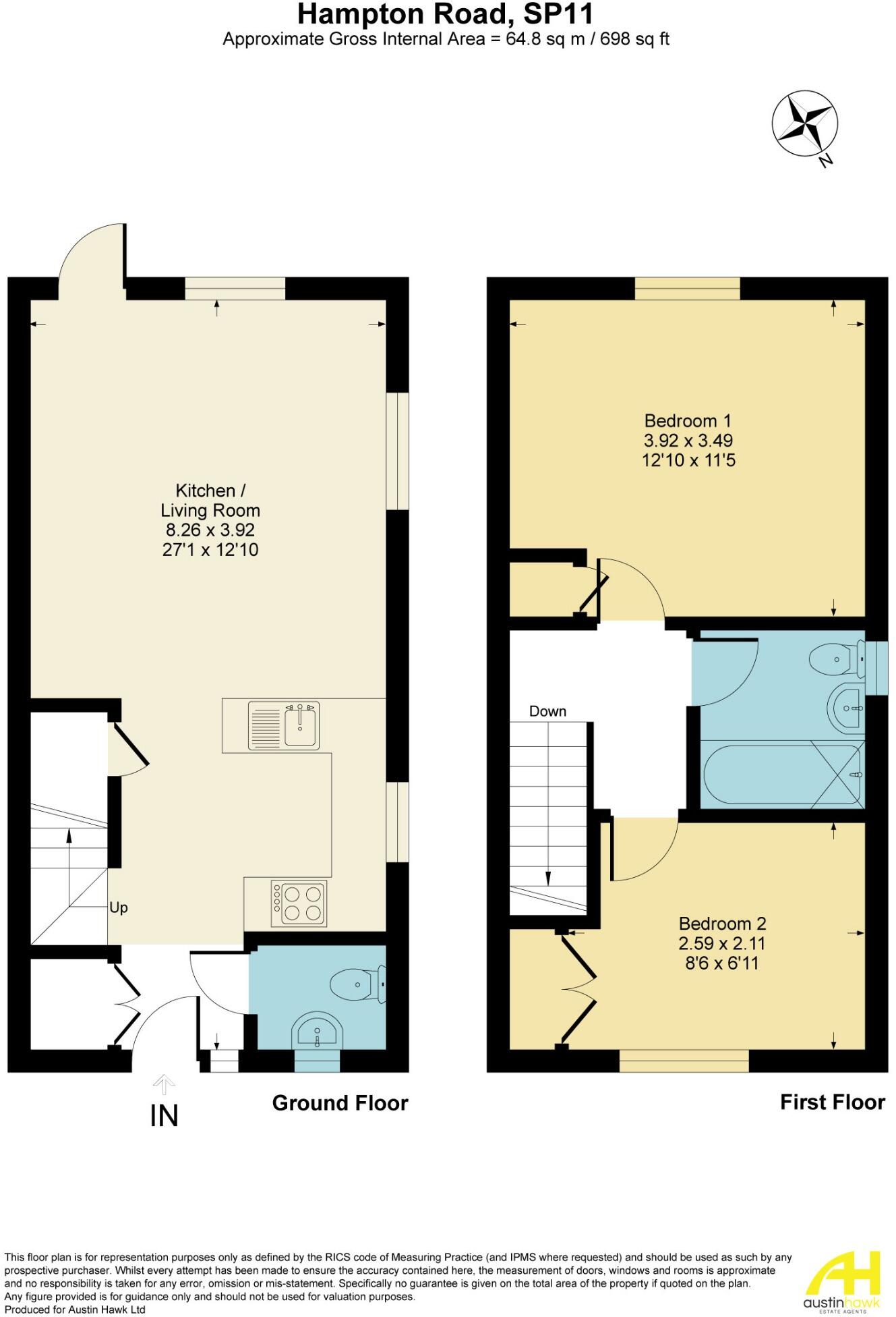 Hampton Road, Andover, SP11 6SD floorplan