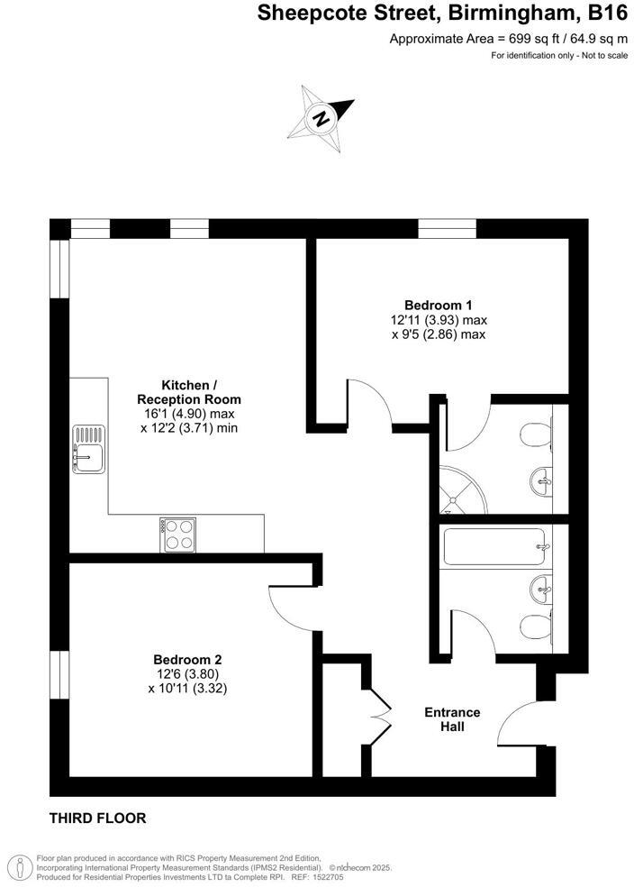 60 Sheepcote Street, Birmingham, B16 floorplan