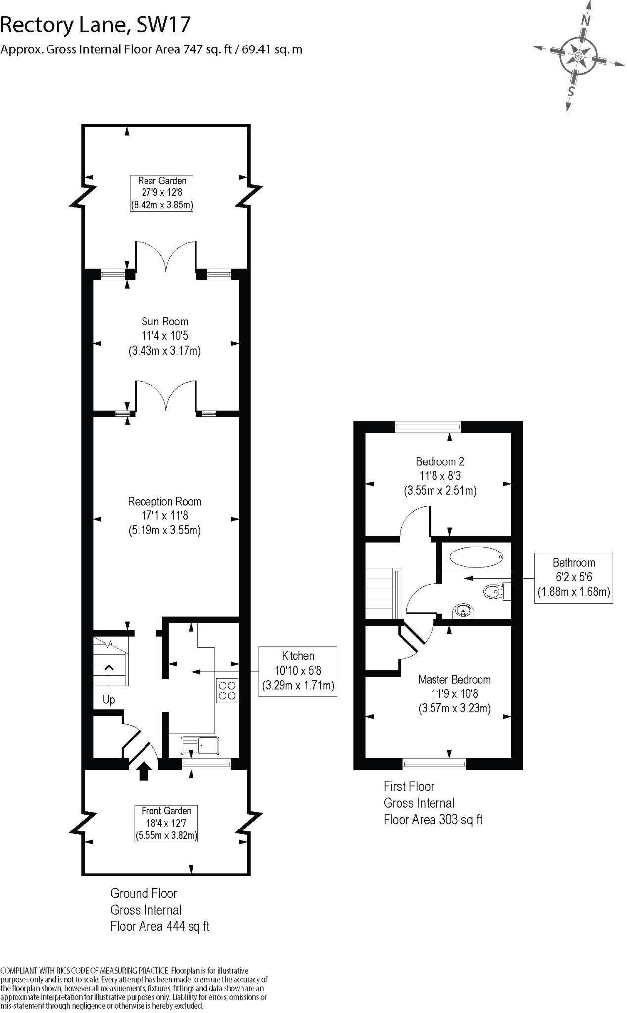 Rectory Lane, London, SW17 floorplan