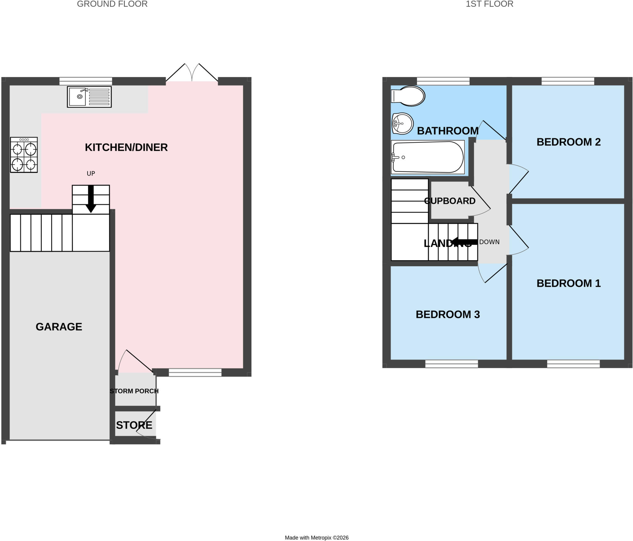 Walker Crescent, St. Georges, Telford, Shropshire, TF2 floorplan