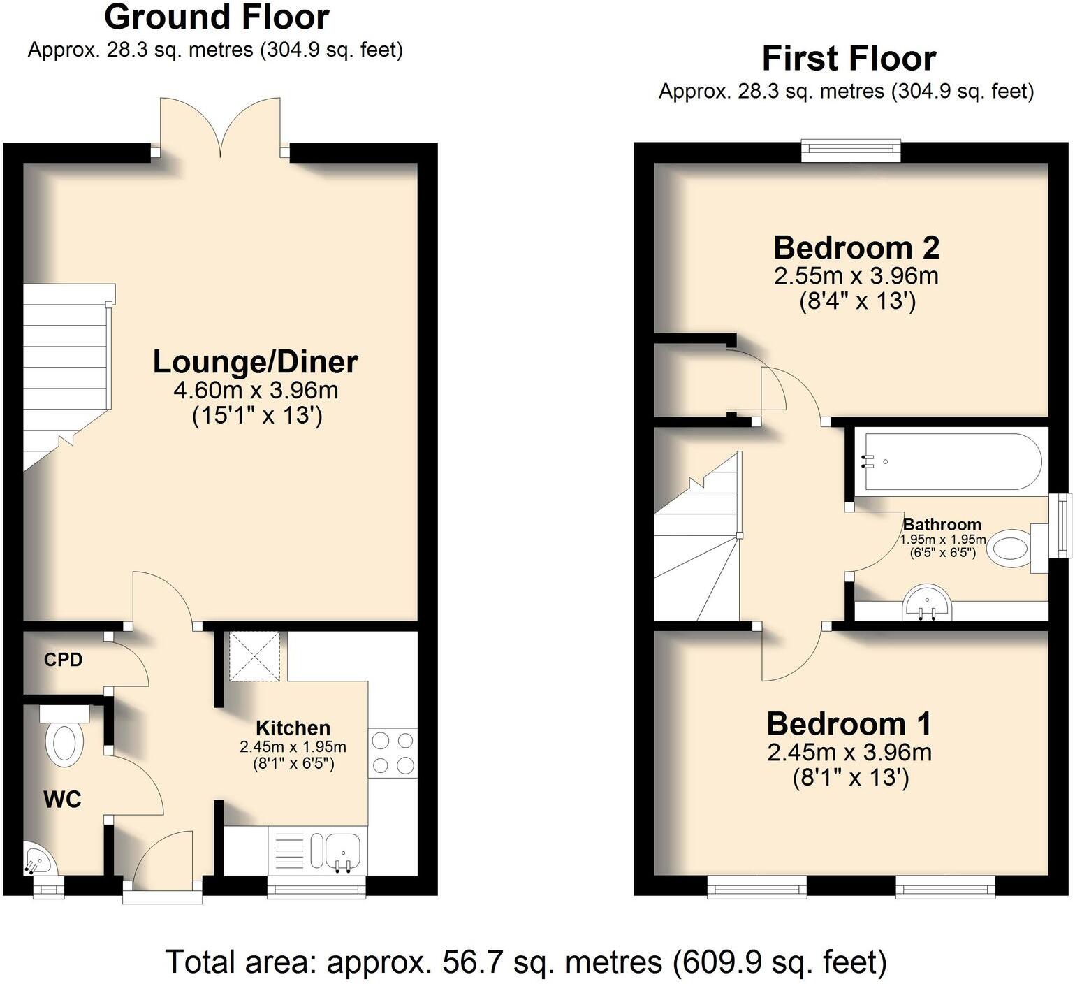 Archdale Close, Chesterfield, S40 floorplan
