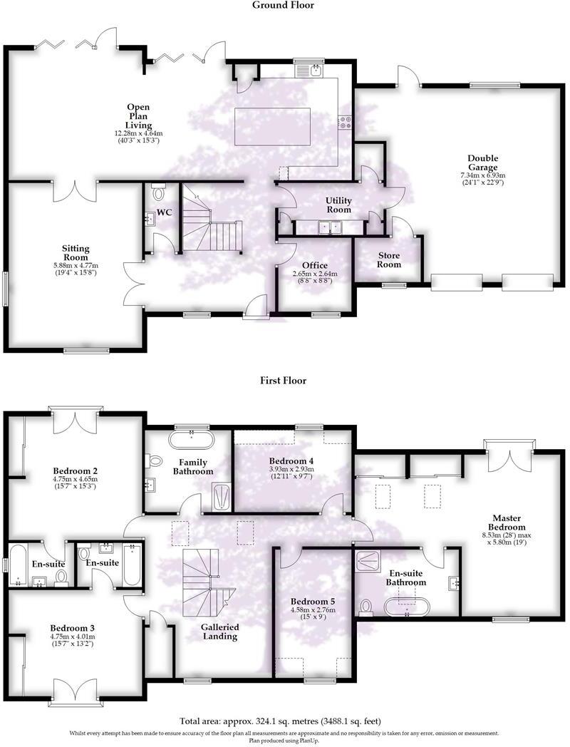 Brand new 5 bed detached home in stunning non estate location in Brockley floorplan