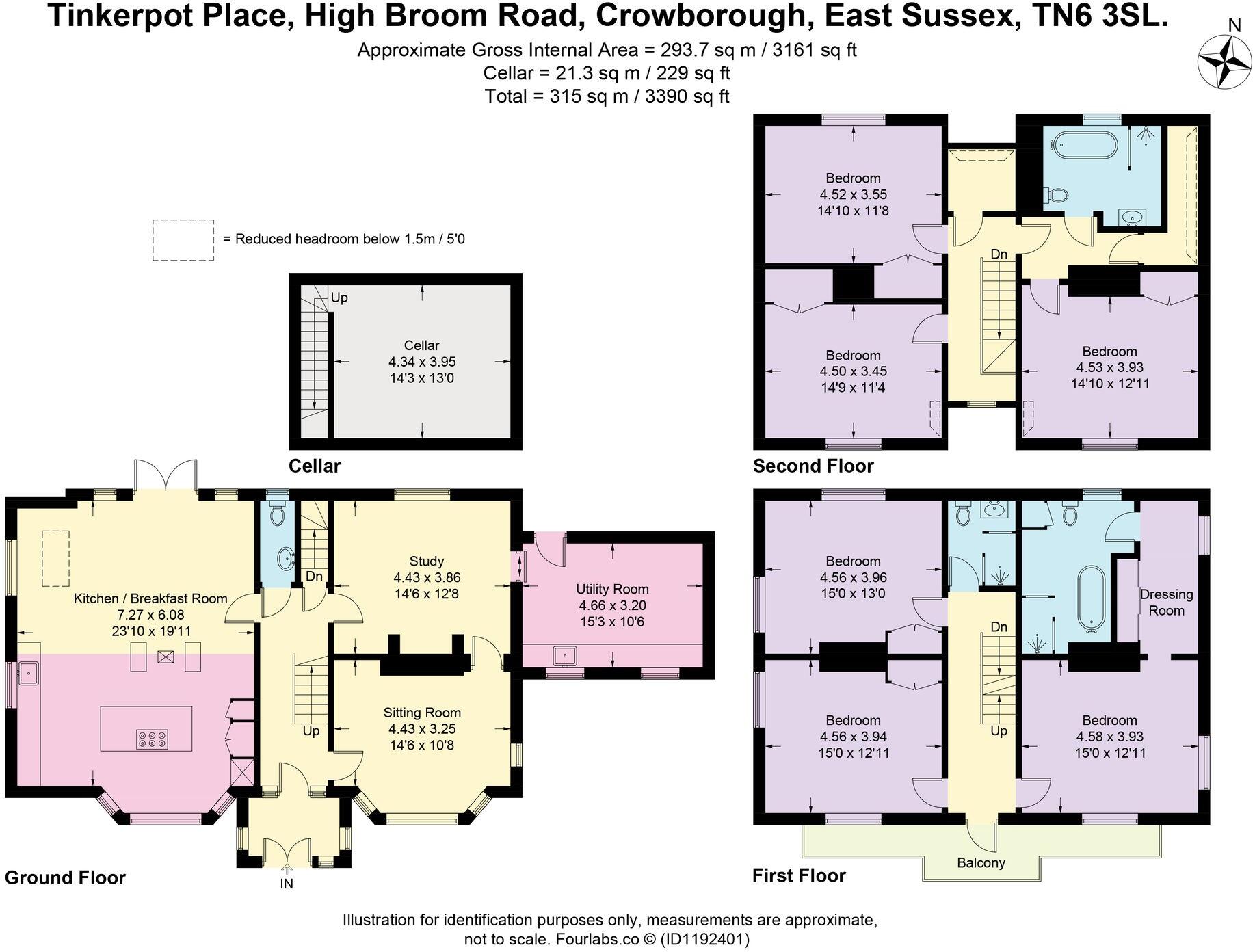 High Broom Road, Crowborough, TN6 floorplan