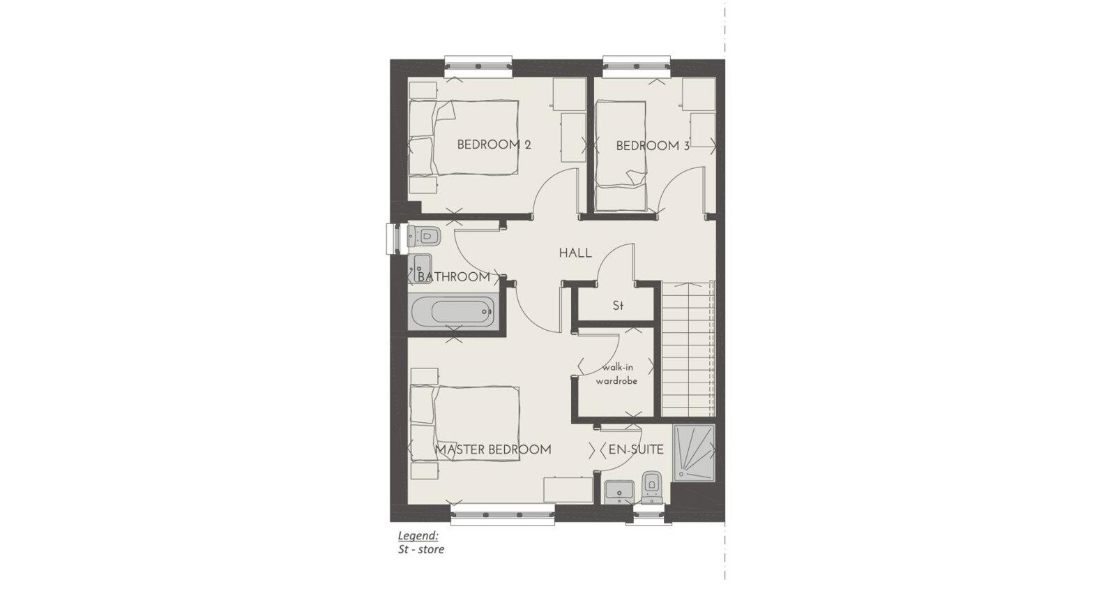 Cairnhill, Plot 145, Oak Grange, Back Lane, Congleton, Cheshire East, CW12 floorplan