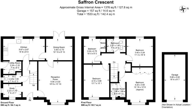 Saffron Crescent, Sawbridgeworth, CM21 floorplan