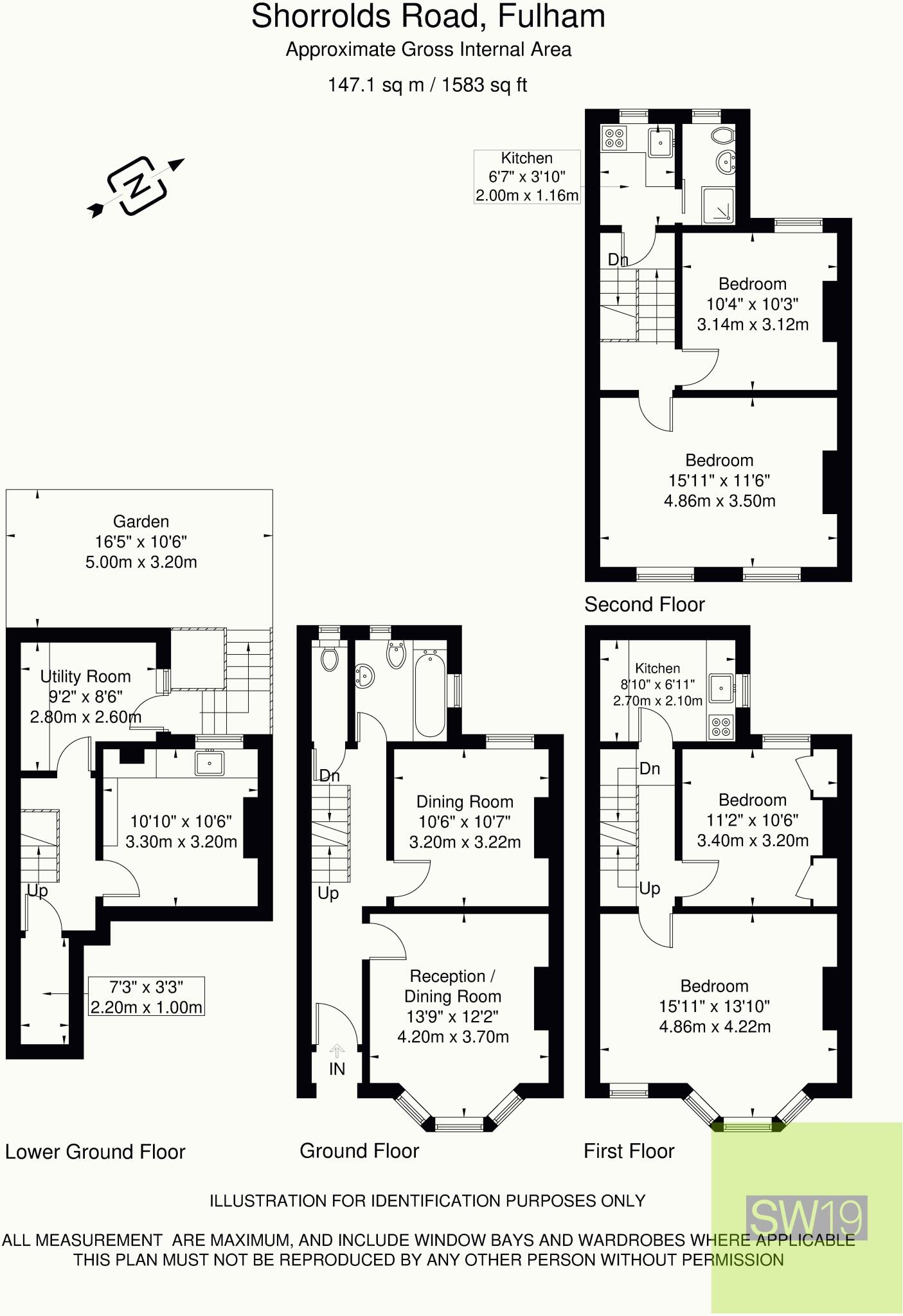**Stunning Four-Story Period Townhouse in Prestigious Fulham Location** floorplan
