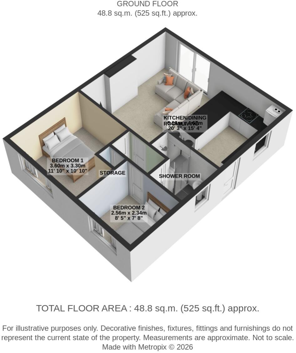 Badger Hill, Brighouse, West Yorkshire, HD6 floorplan
