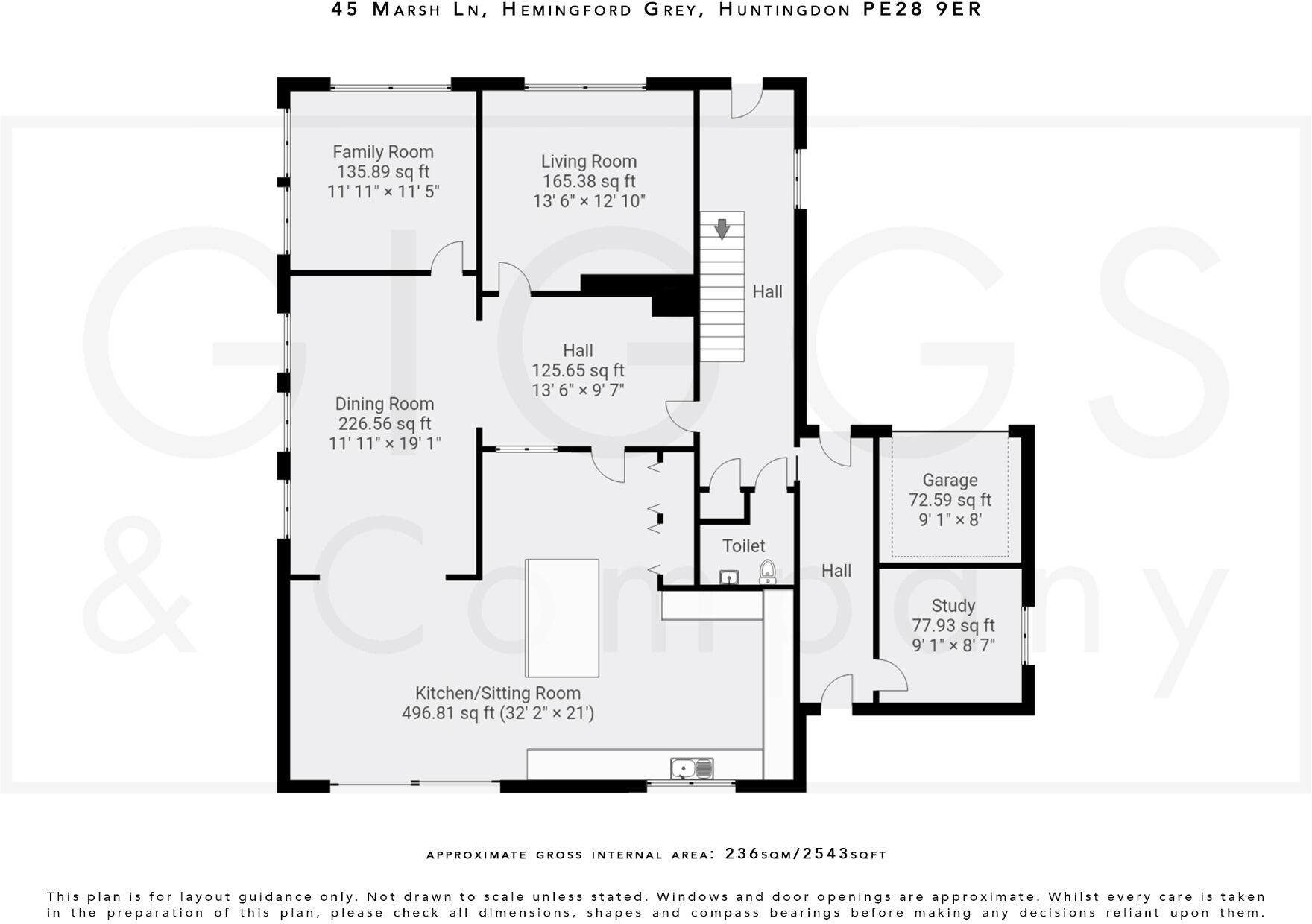 Marsh Lane, Hemingford Grey, Huntingdon, Cambridgeshire, PE28 9ER floorplan
