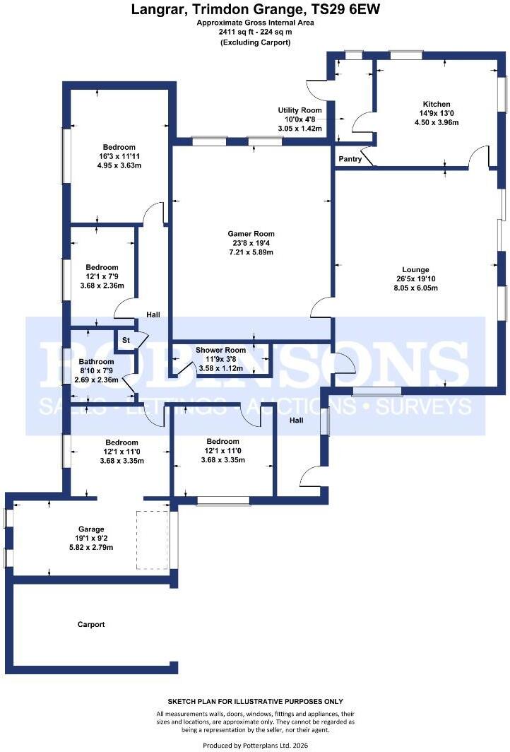 Langrar, Trimdon Grange, floorplan