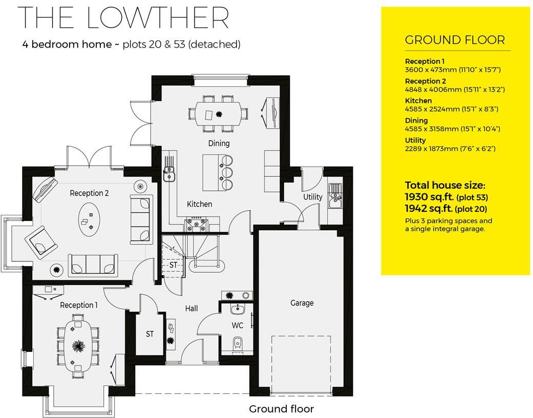 Plot 53, The Lowther, Severn Meadows, Upton Upon Severn floorplan