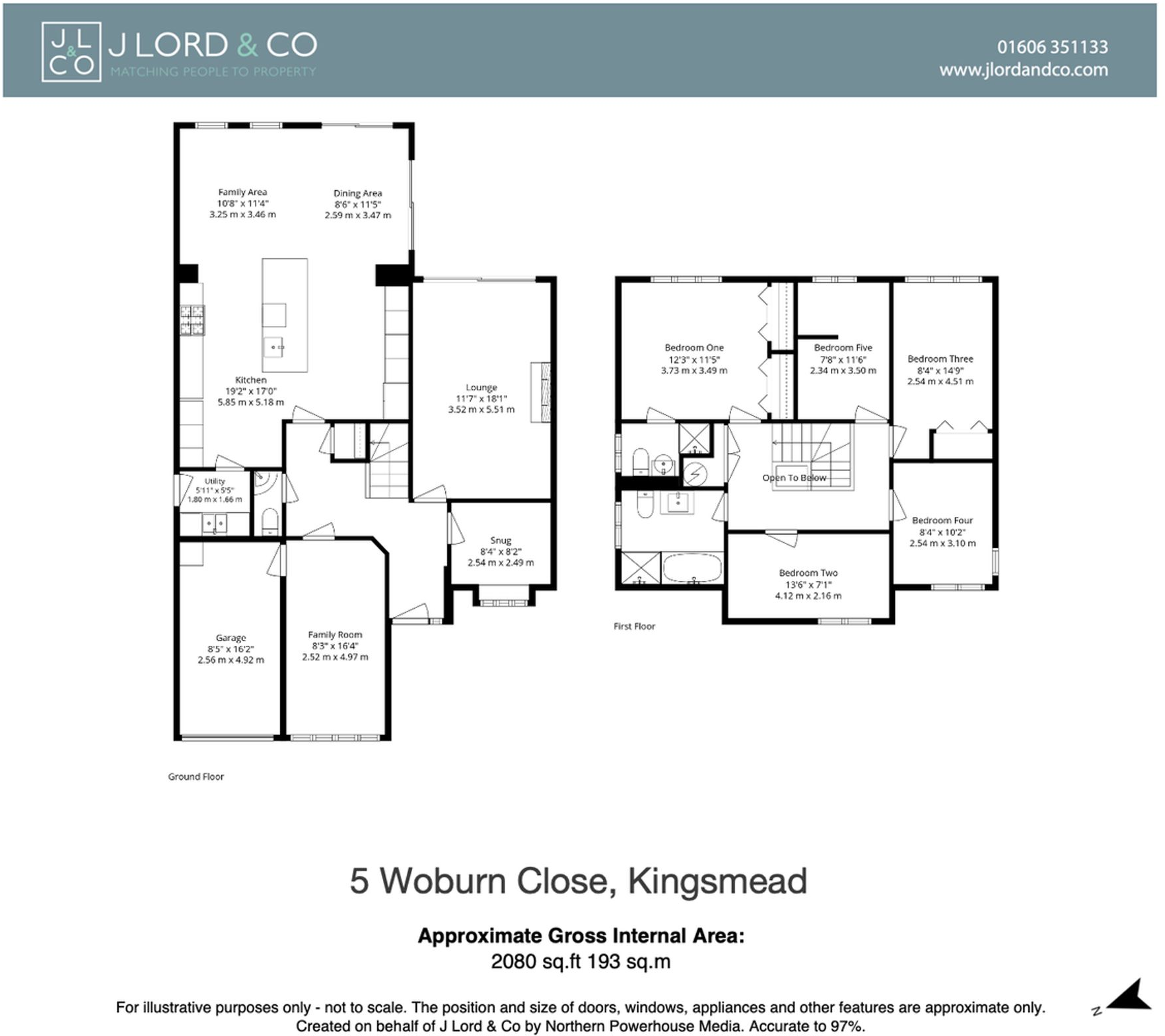 5 Woburn Close, Kingsmead, Cheshire, CW9 8WT floorplan