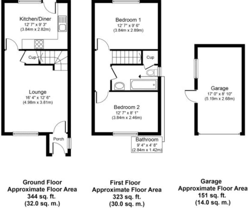Evesham Close, Bournemouth, Dorset, BH7 floorplan
