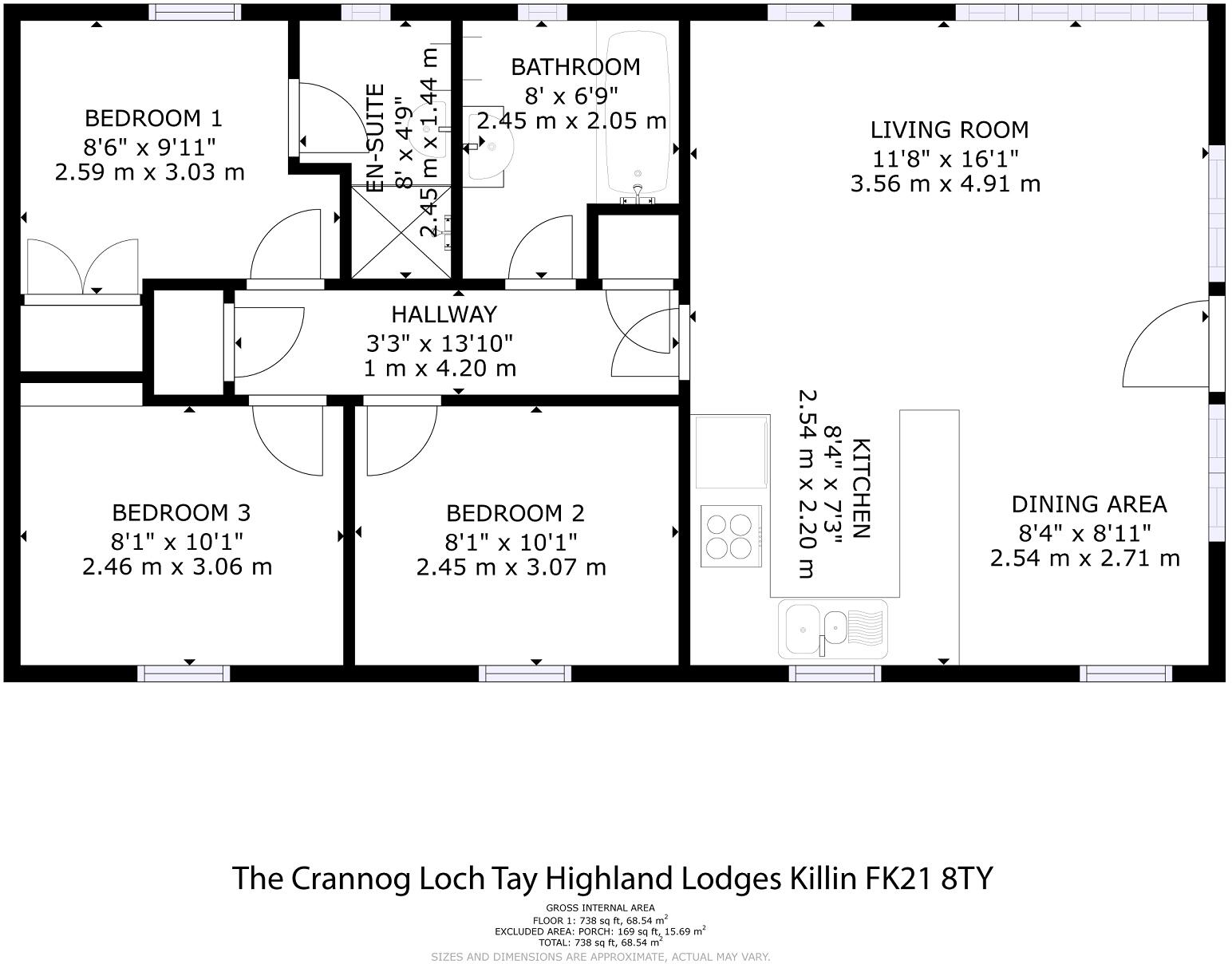 The Crannog, Loch Tay Highland Lodges, By Killin FK21 8TY floorplan