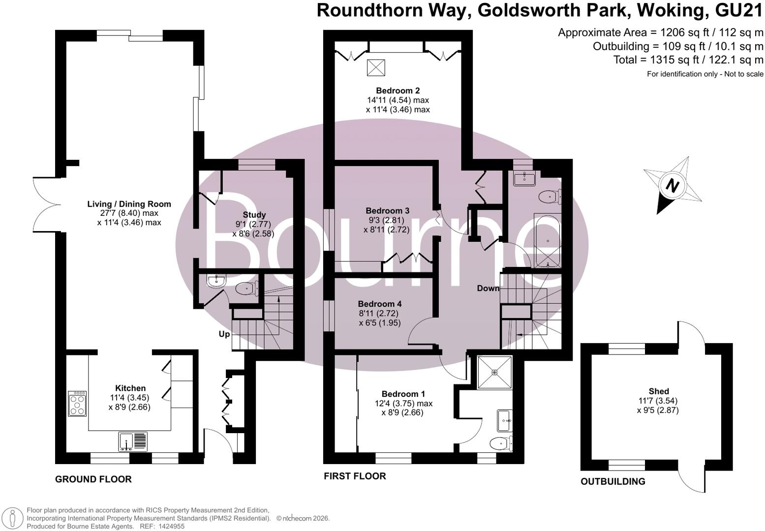 Roundthorn Way, Goldsworth Park, Woking, Surrey, GU21 floorplan