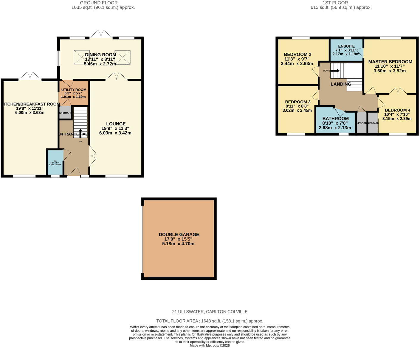 Ullswater, Carlton Colville, Lowestoft, NR33 8WG floorplan