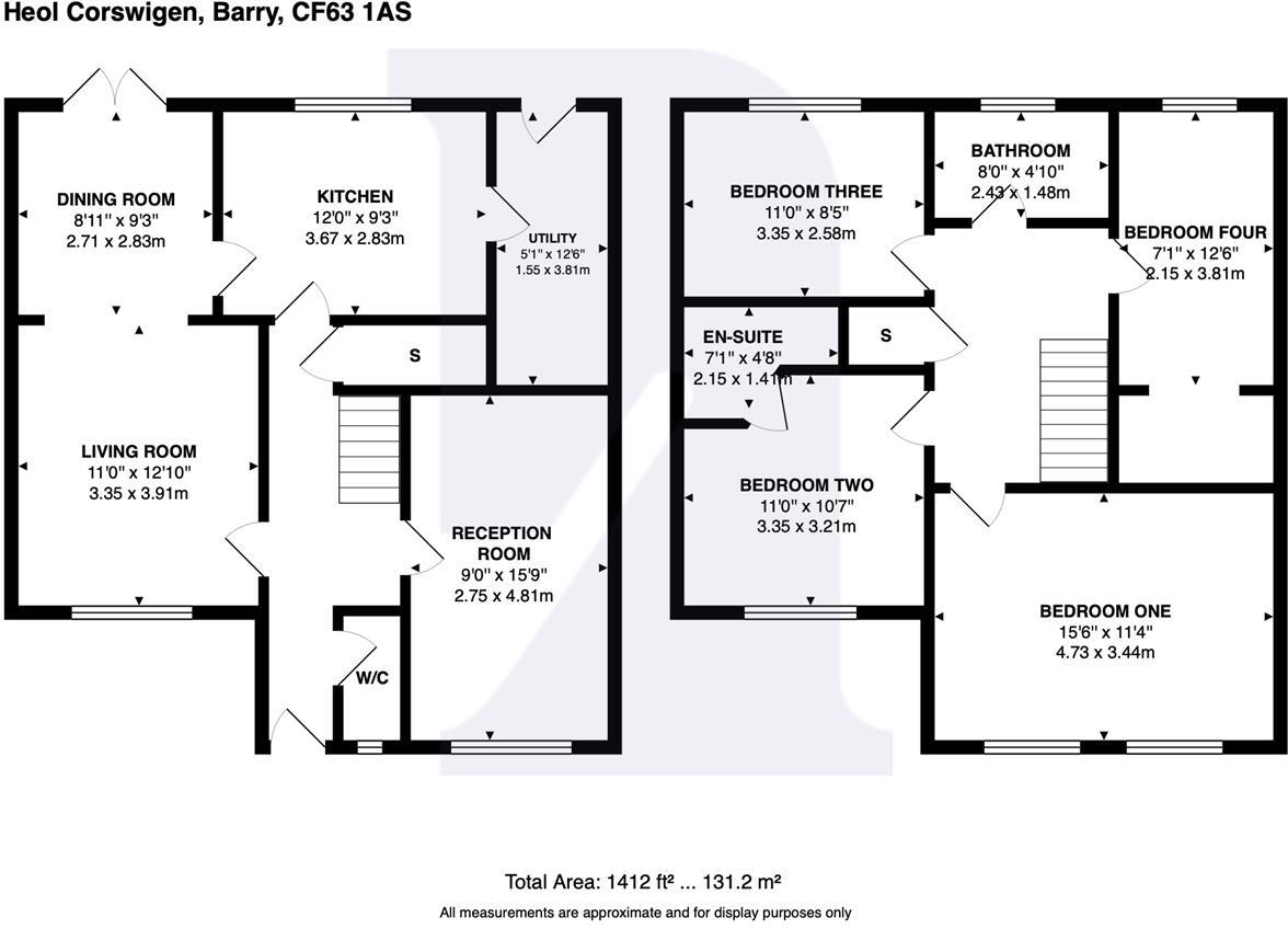 Heol Corswigen, Barry floorplan