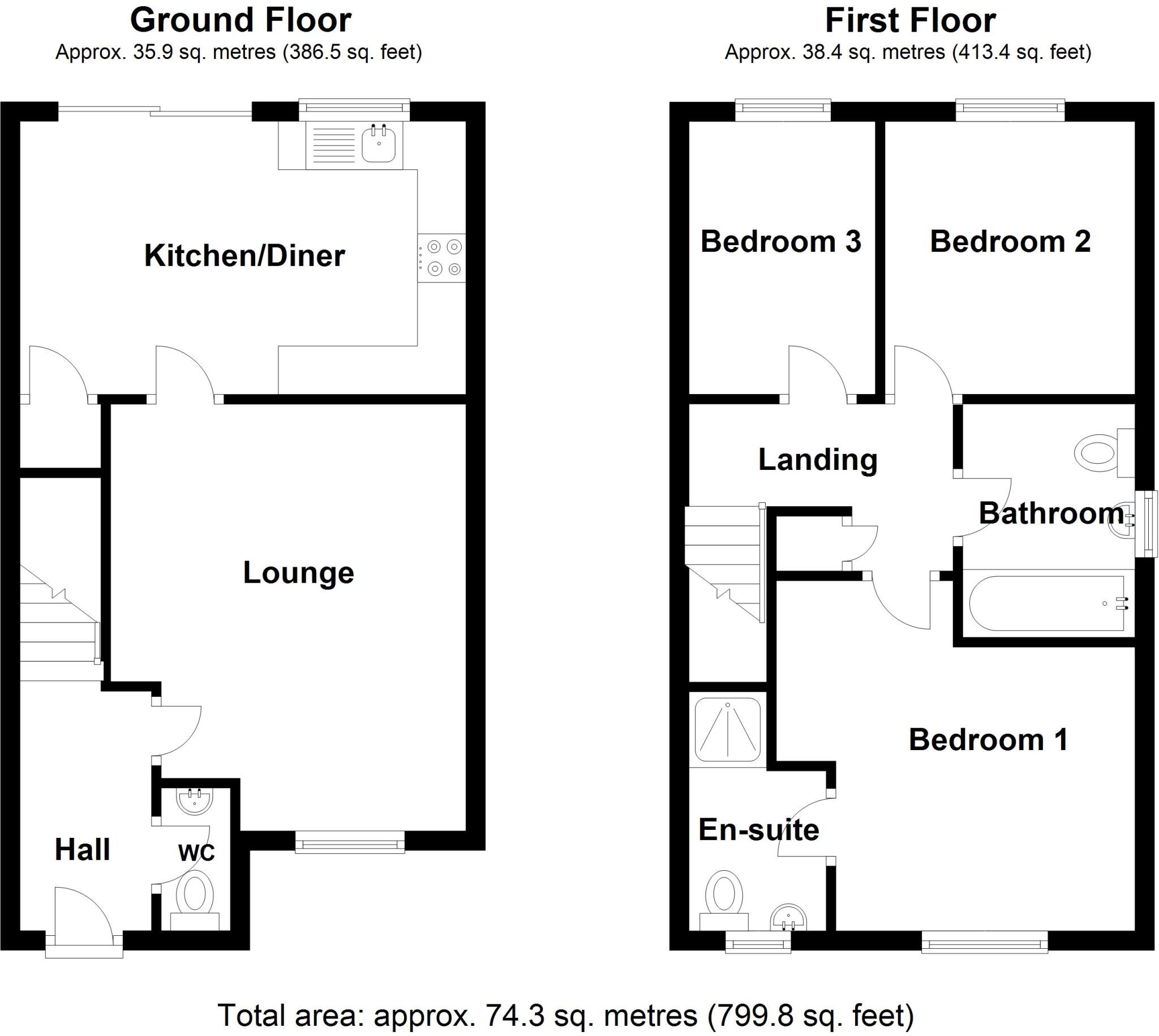 Rye Close, Sleaford, Lincolnshire, NG34 floorplan