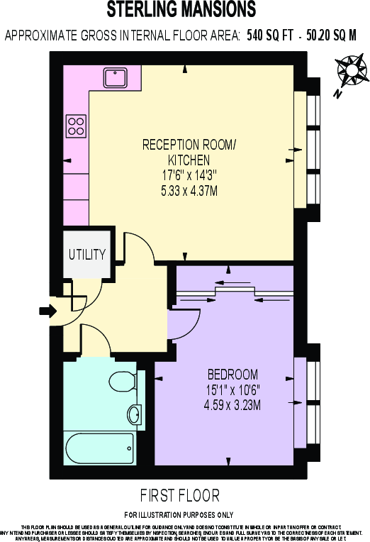 Sterling Mansions, Leman Street, London E1 floorplan