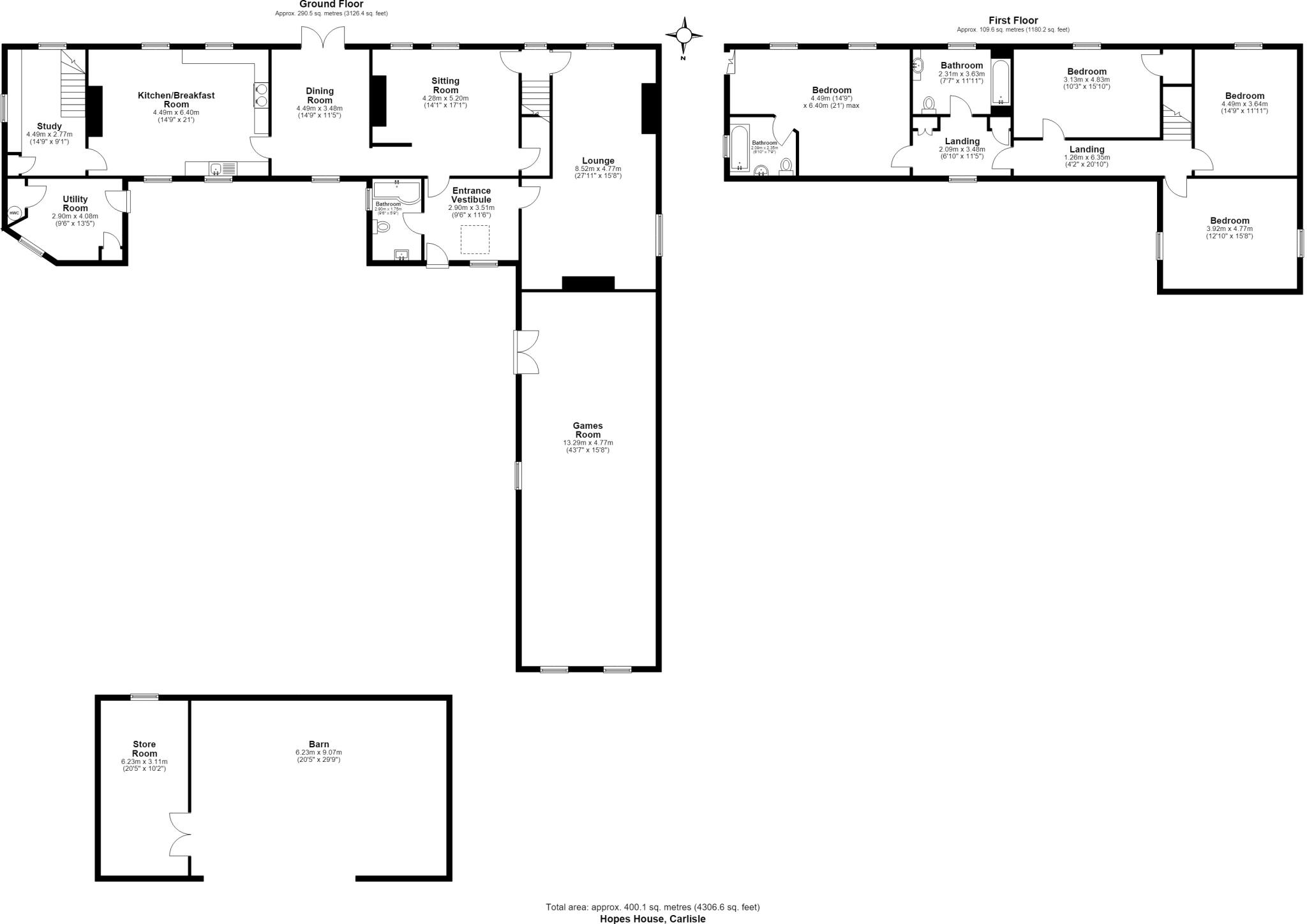 Hopes House, Penton, Carlisle, CA6 floorplan