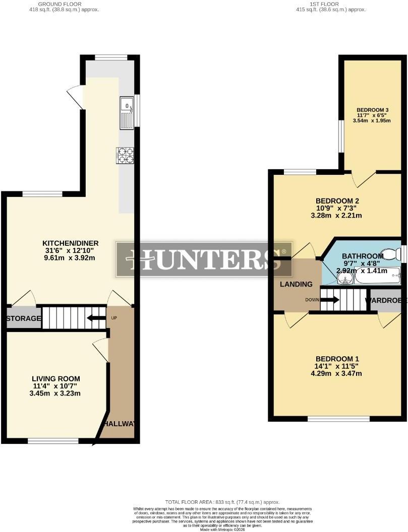 Low Cross Street, Crowle, Scunthorpe floorplan