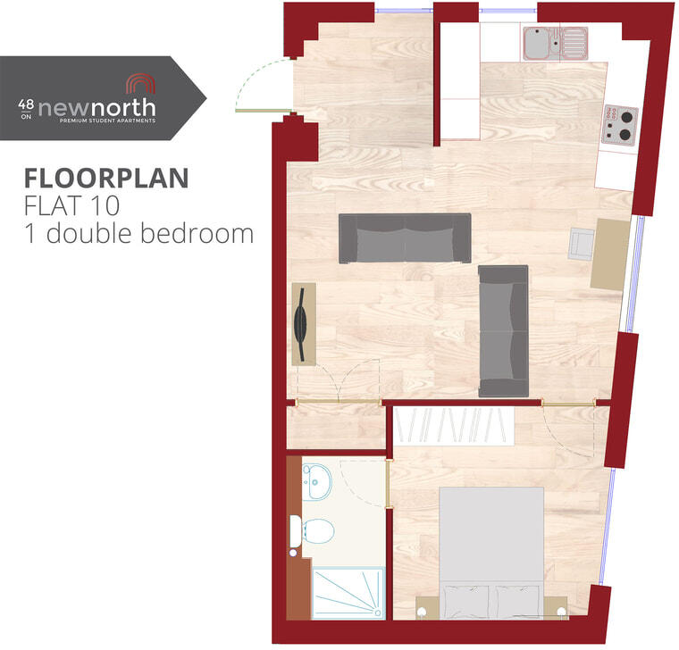 The Courtyard - 48 New North Road, All Bills Included in Rent, Exeter floorplan