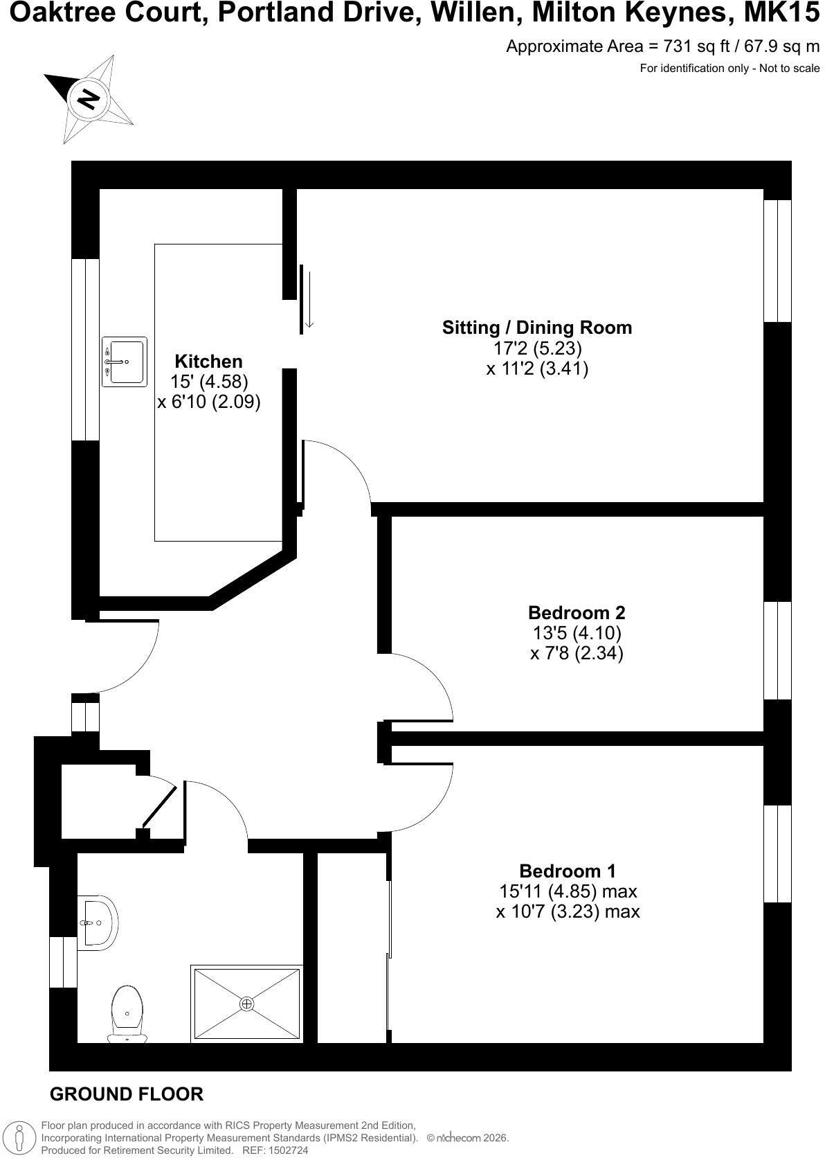 Oaktree Court, Portland Drive, Willen, Milton Keynes, MK15 floorplan