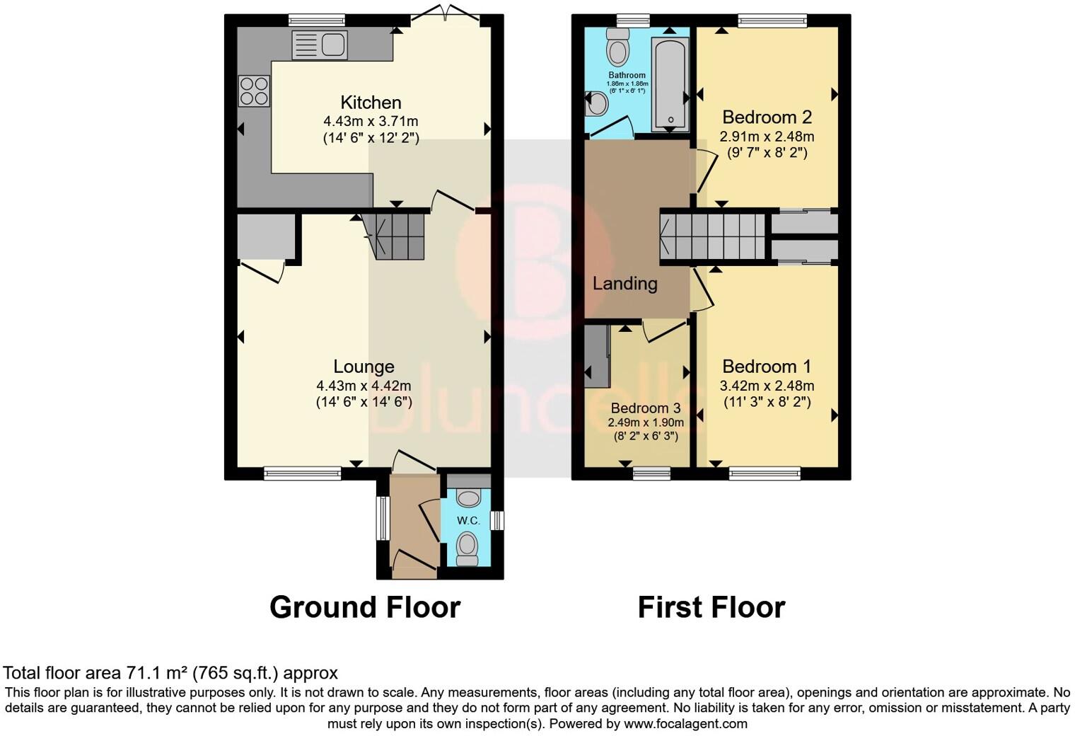 Myers Avenue, Rotherham, South Yorkshire, S65 floorplan