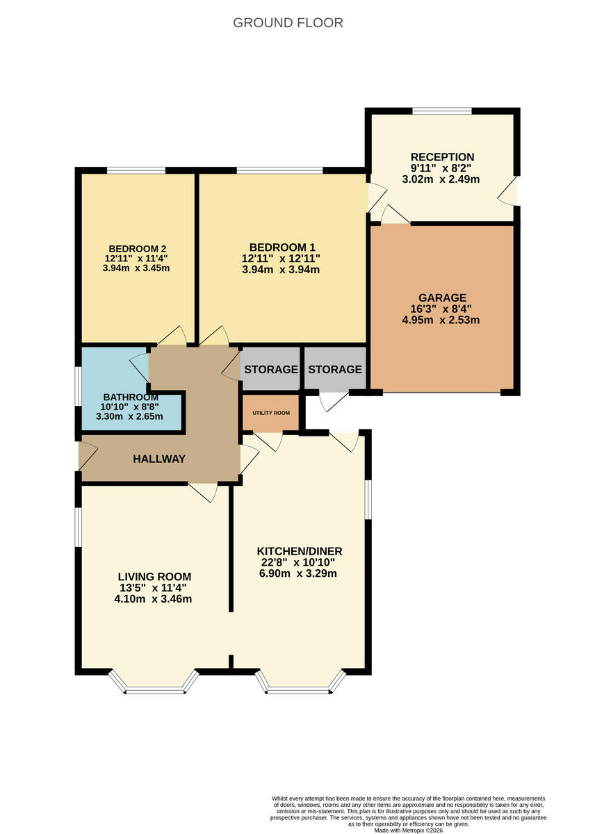 Tissington Avenue, Church Warsop, NG20 floorplan