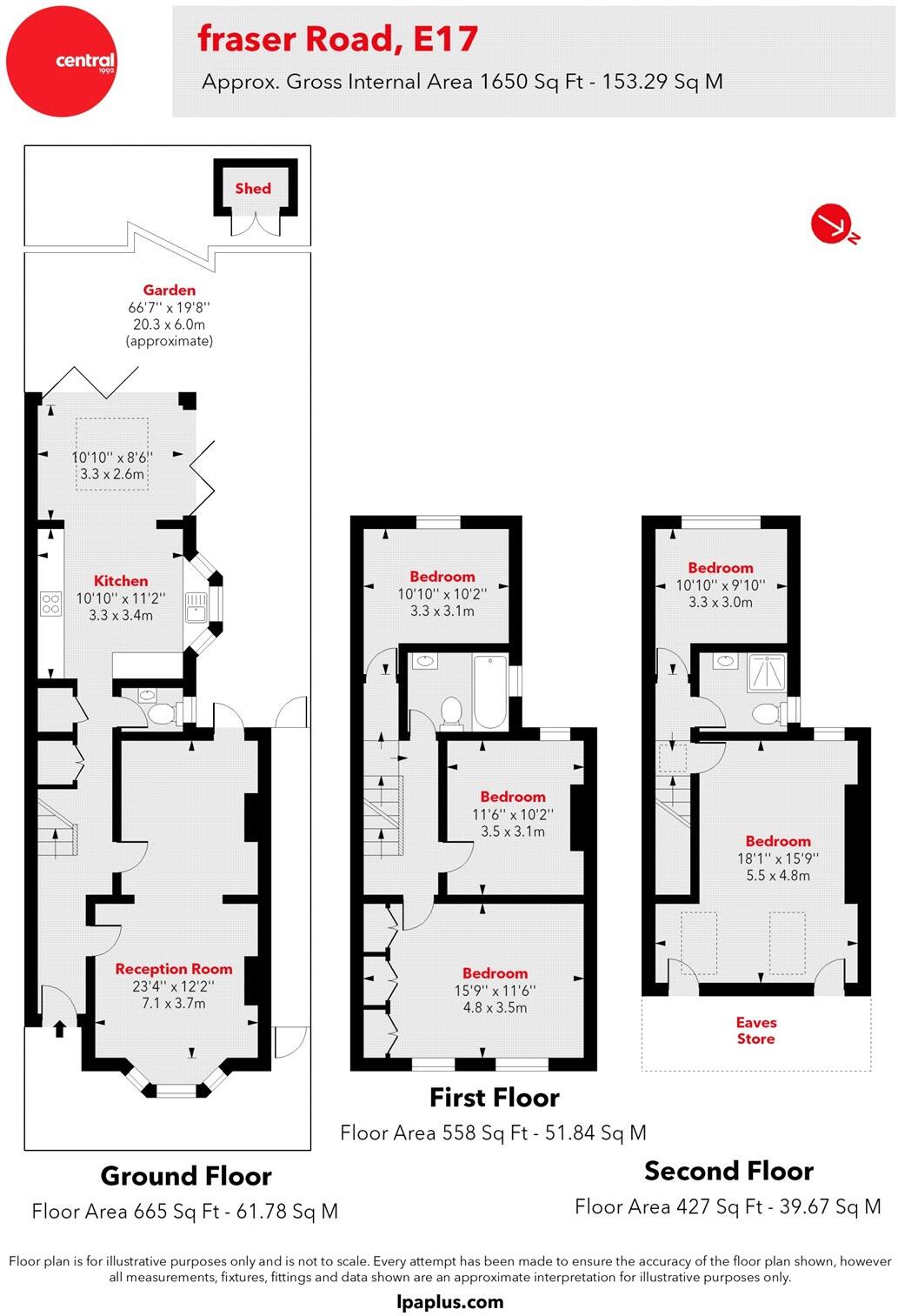Fraser Road, Walthamstow, London, E17 floorplan