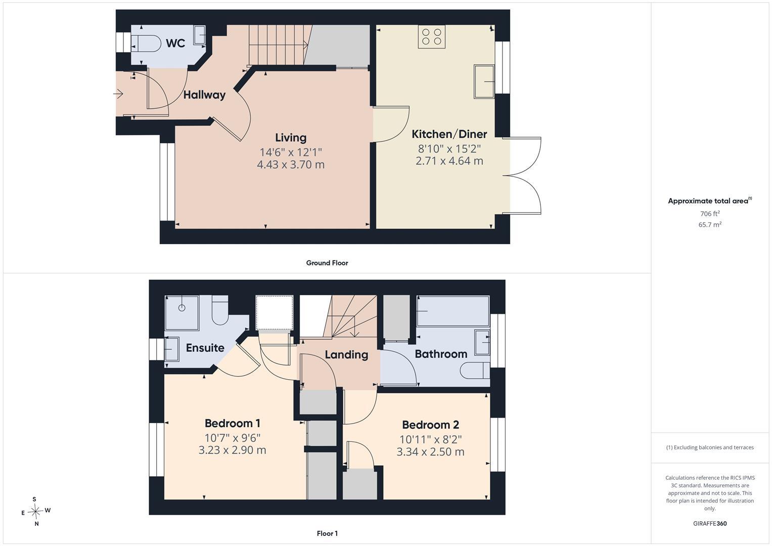 Emerald Road, Forge Wood, Crawley floorplan