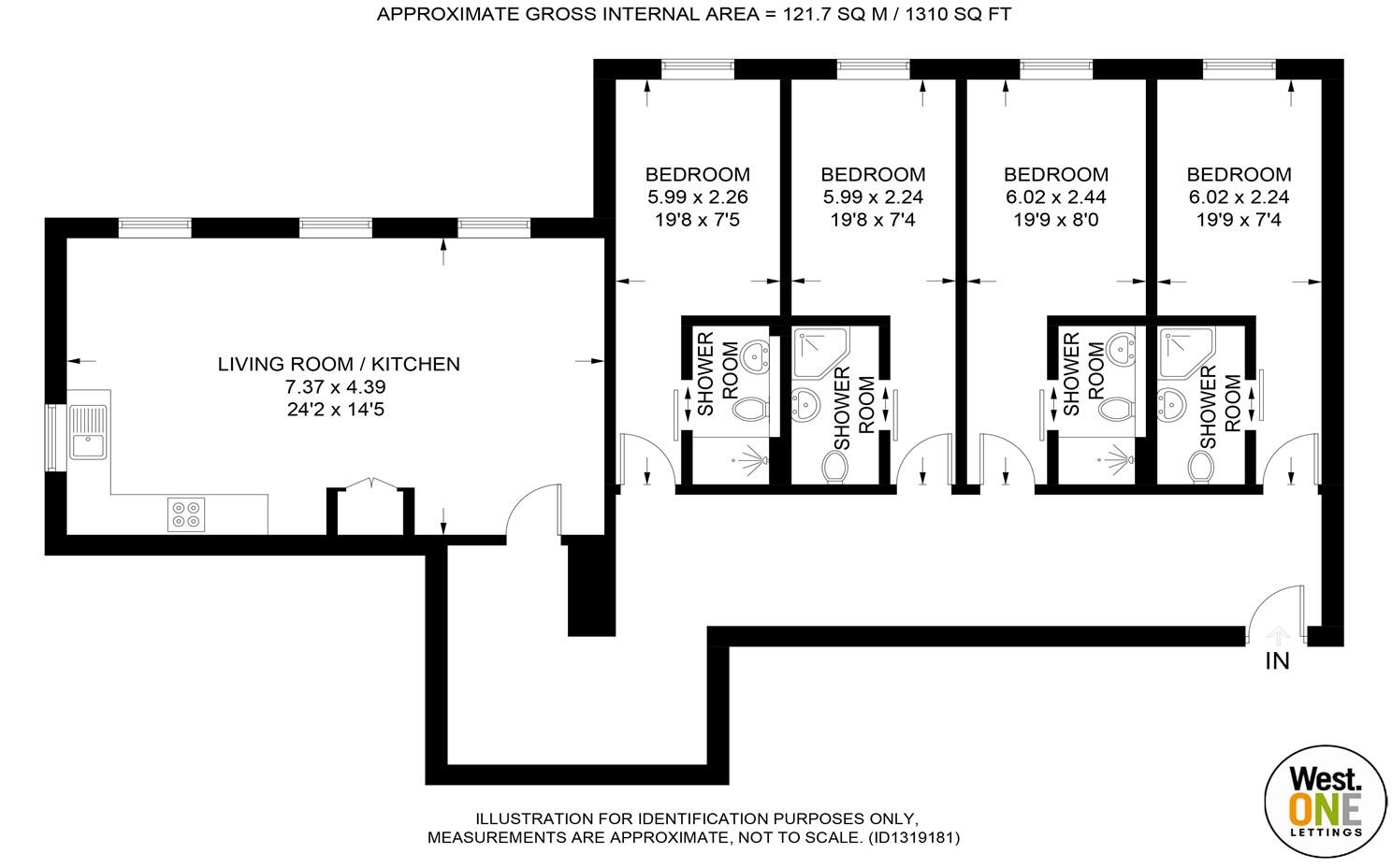 405 West One Reflect, City Centre, S1 floorplan
