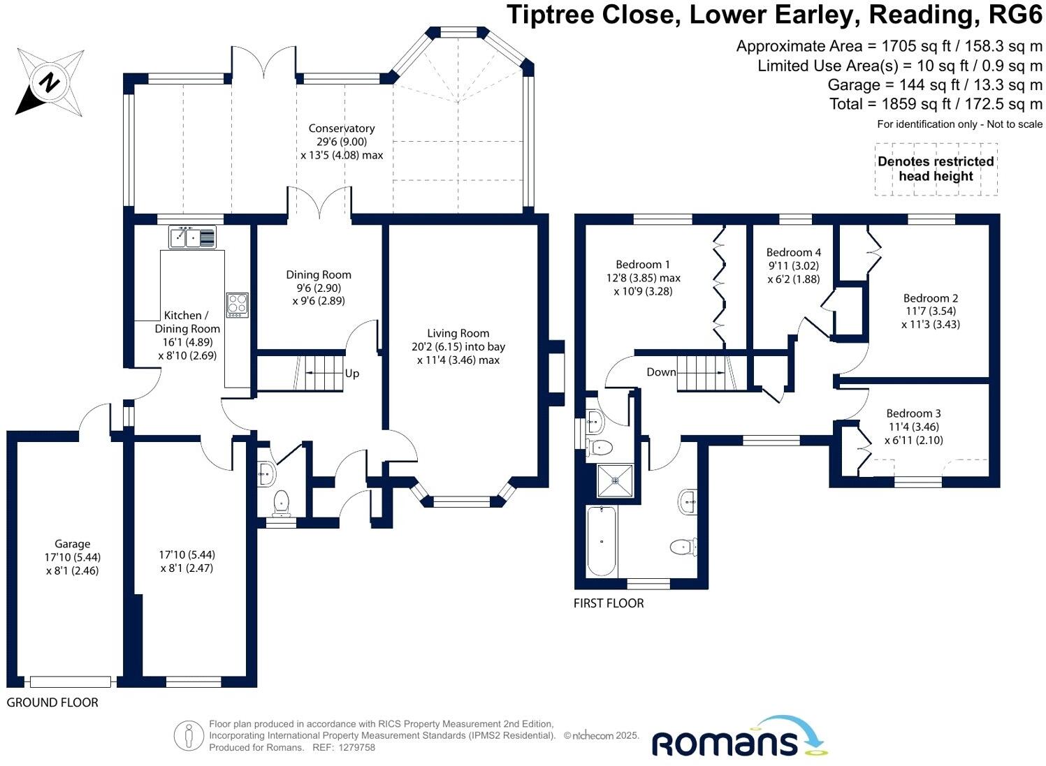 Tiptree Close, Lower Earley, Reading floorplan