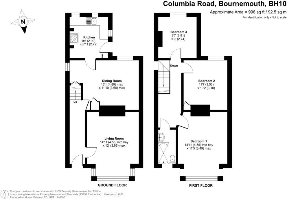Columbia Road, Bournemouth, BH10 floorplan