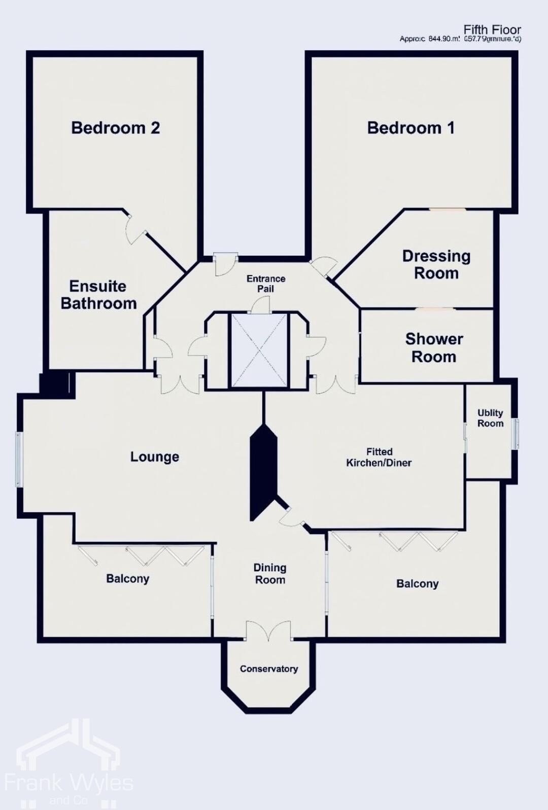 Flat 11 Hillcliffe, 95 South Promenade, Lytham St. Annes, Lancashire floorplan