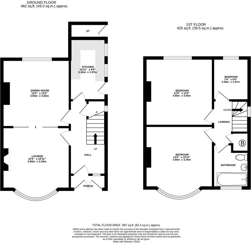 94 Sketchley Road, Burbage, Hinckley, Leicestershire, LE10 2EA floorplan
