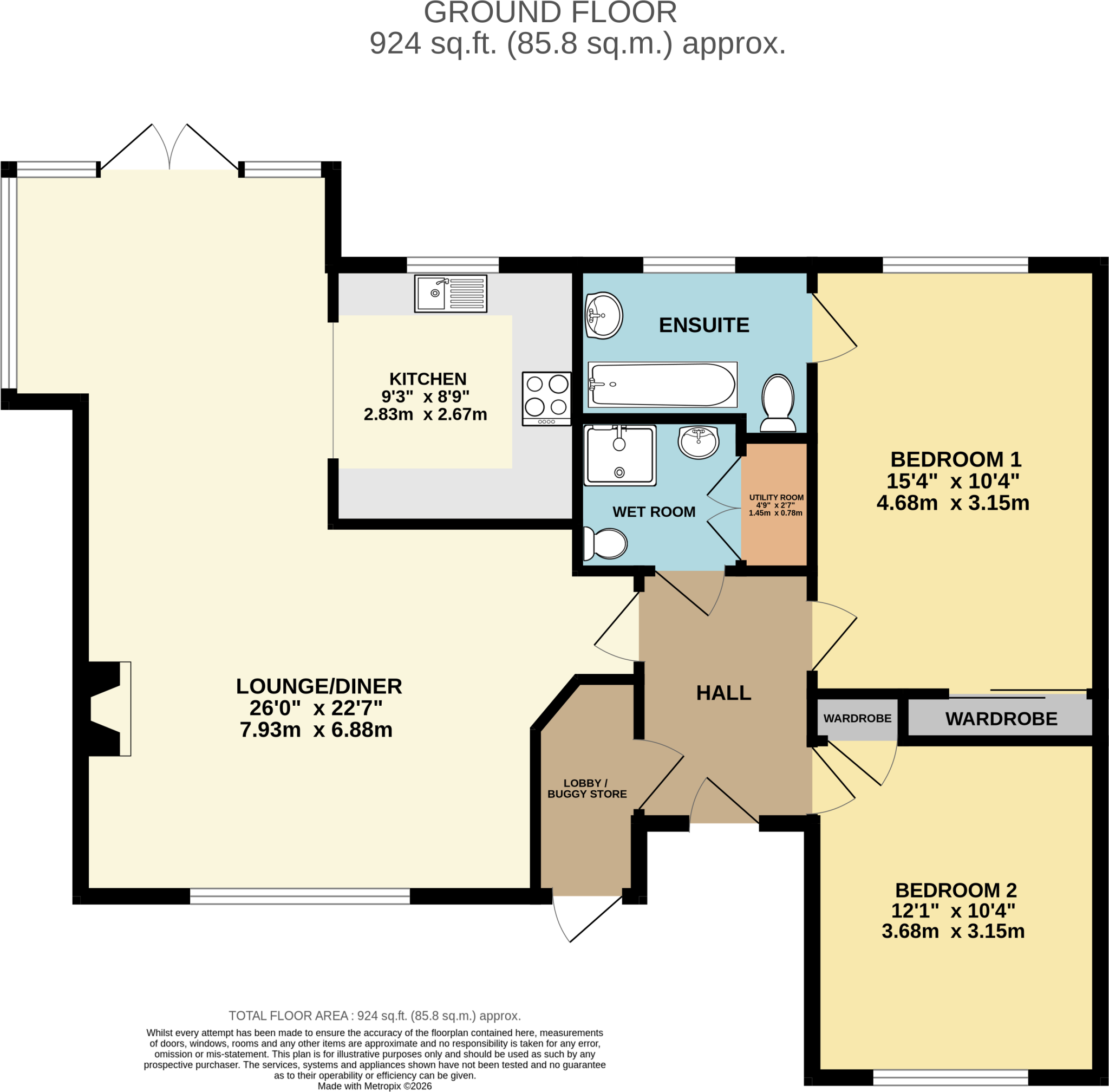 Abbotsham, Bideford, Devon, EX39 floorplan