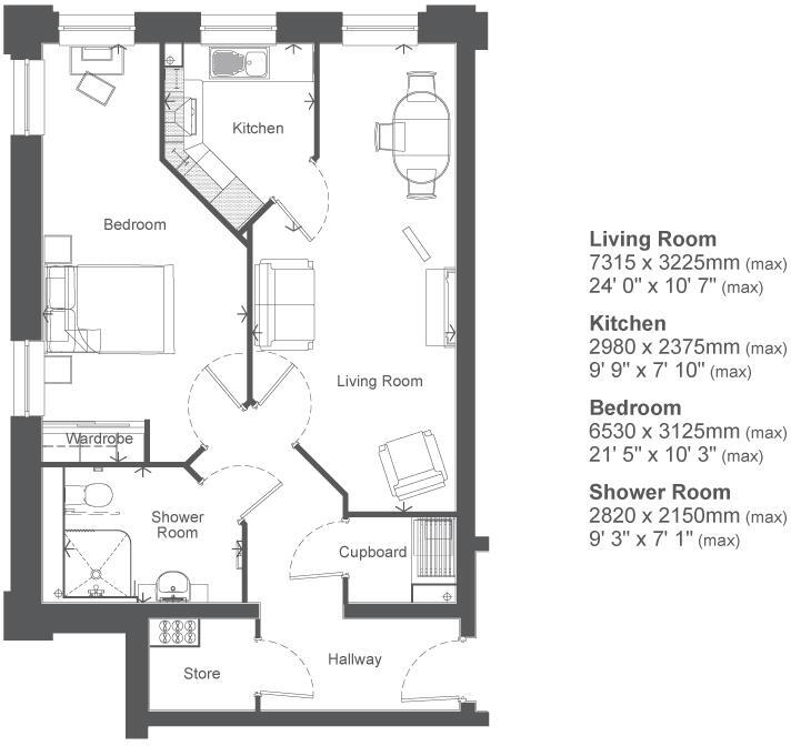 Bowes Lyon Court, Poundbury, Dorchester floorplan
