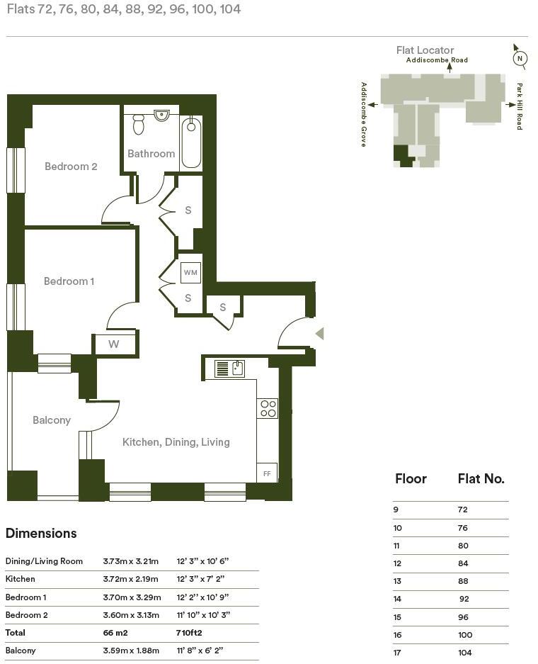 West Heights, Addicombe Road, Croydon, CR0  floorplan