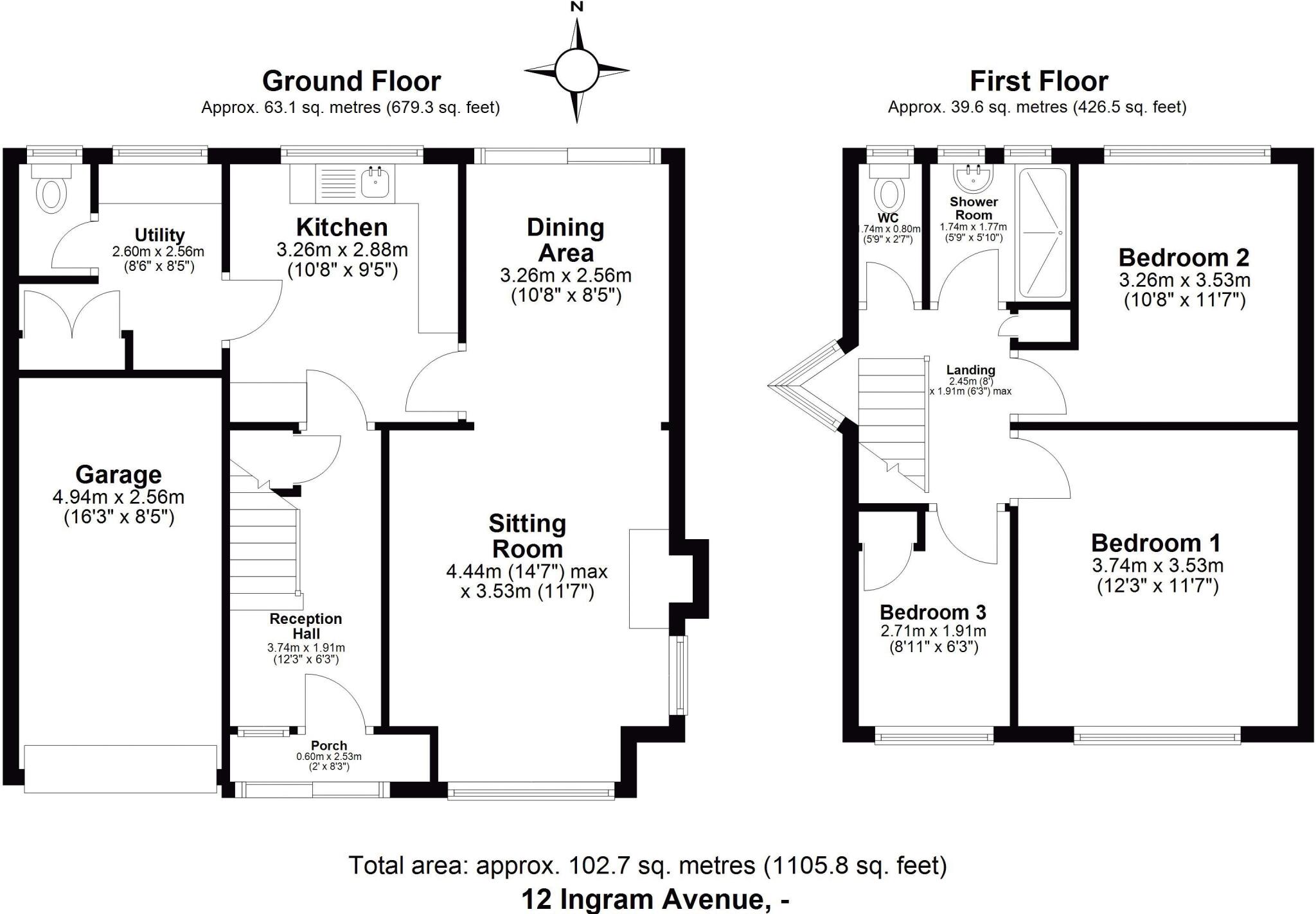 Ingram Avenue, Red House Farm, Gosforth, Newcastle upon Tyne floorplan
