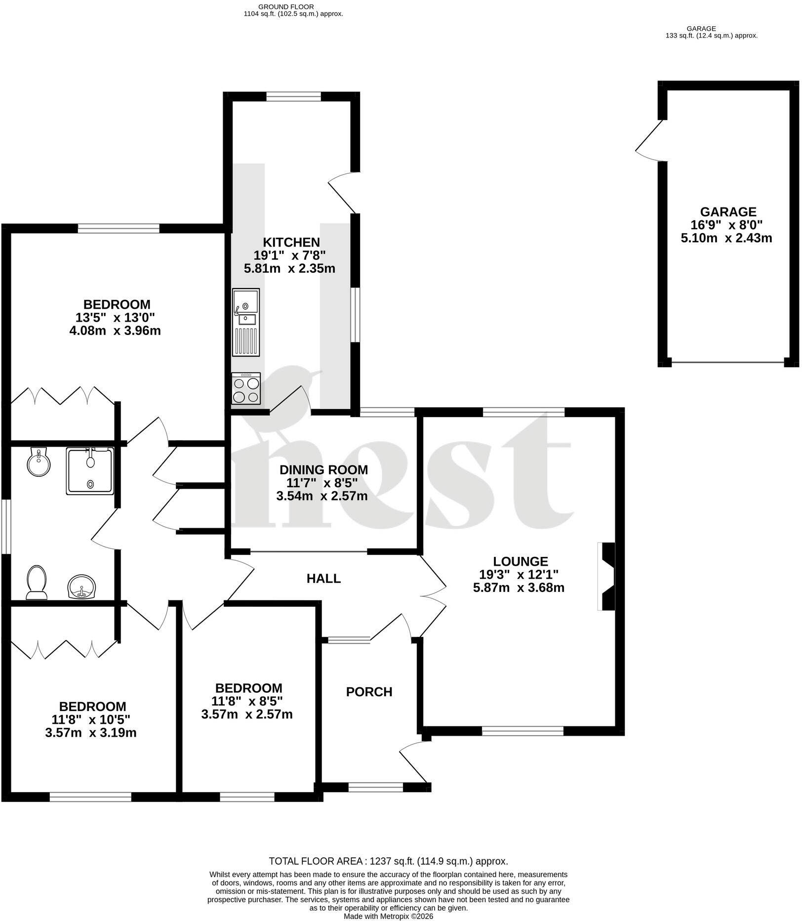 Five Yards, Bishops Lydeard, Taunton, Somerset floorplan