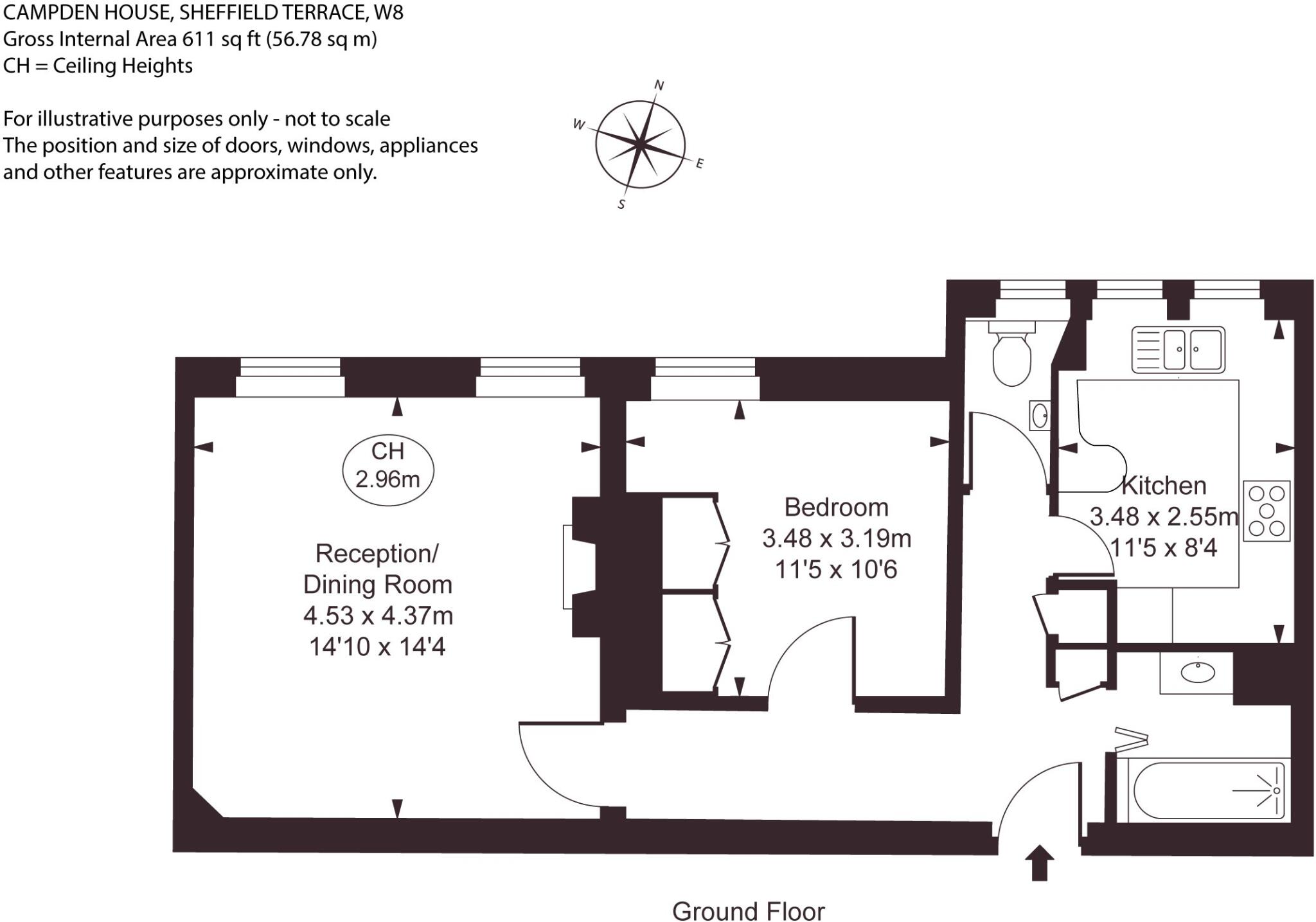 Sheffield Terrace, London floorplan