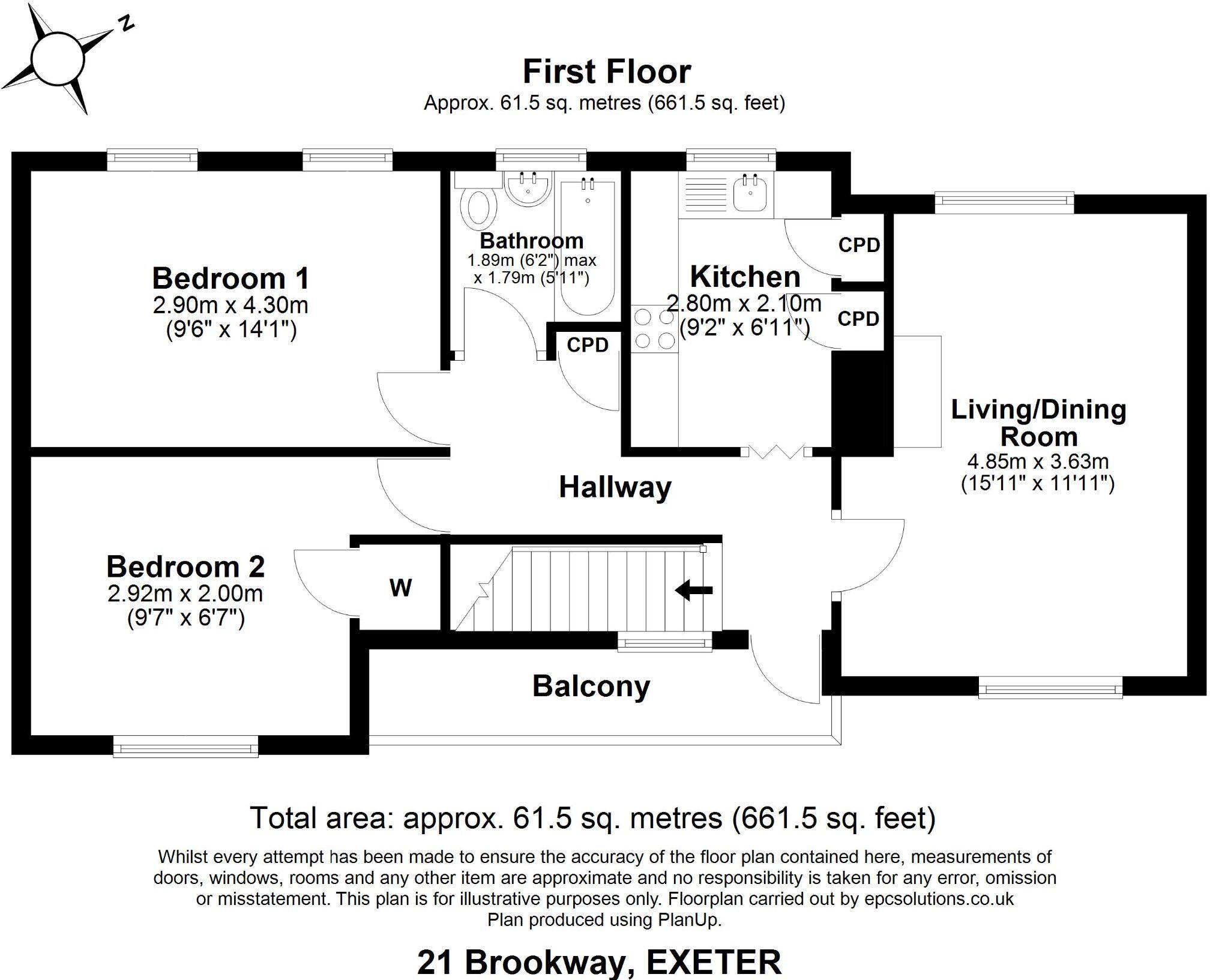 Brookway, Exeter EX1 3JJ floorplan