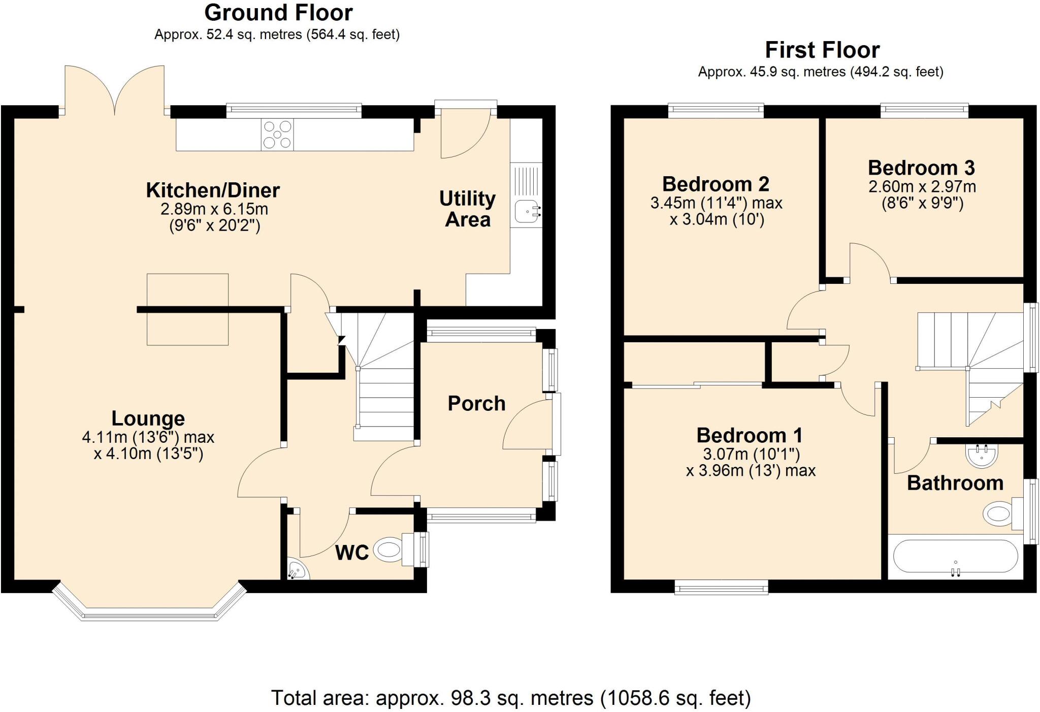 Coldstream Drive, Winlaton floorplan