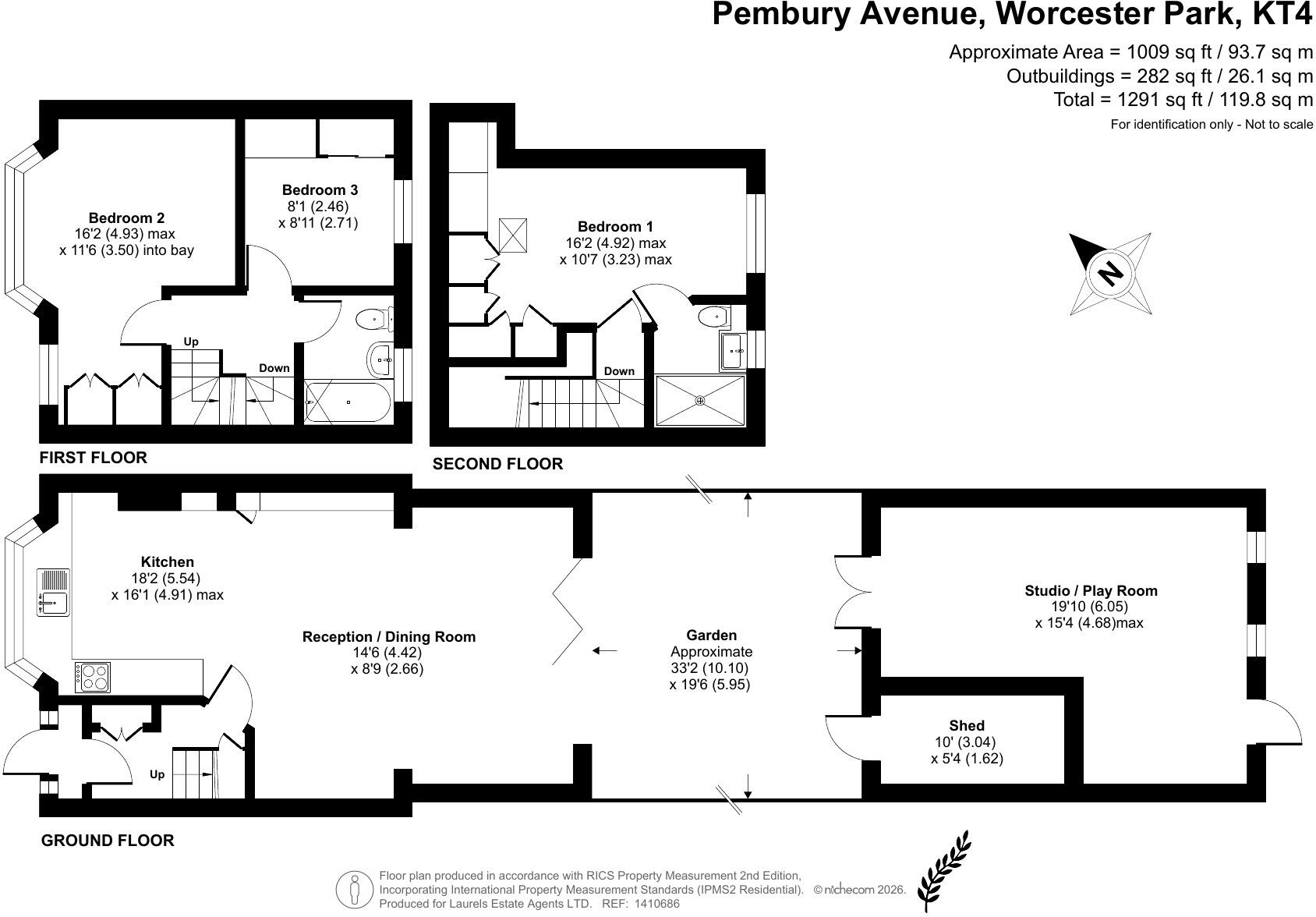 Pembury Avenue, Worcester Park, KT4 floorplan