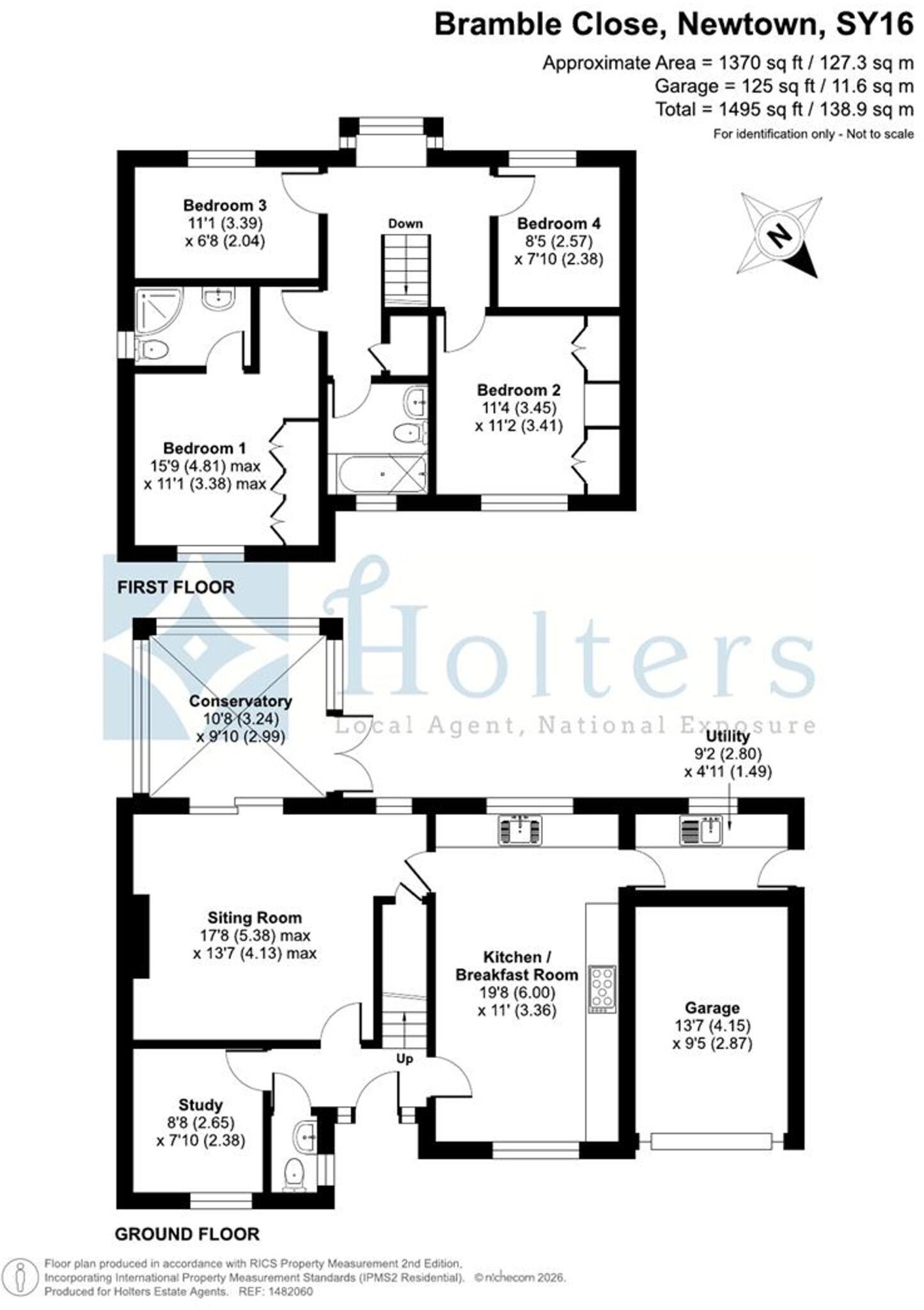 3, Bramble Close, Newtown, SY16 floorplan