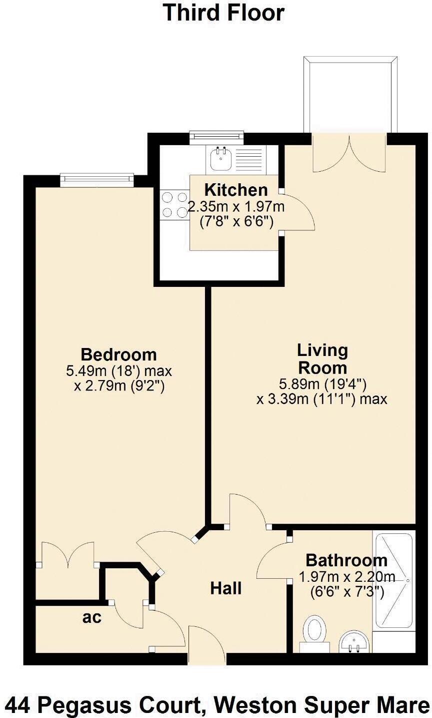 Beach Road, Weston super Mare - IMMACULATE FLAT floorplan