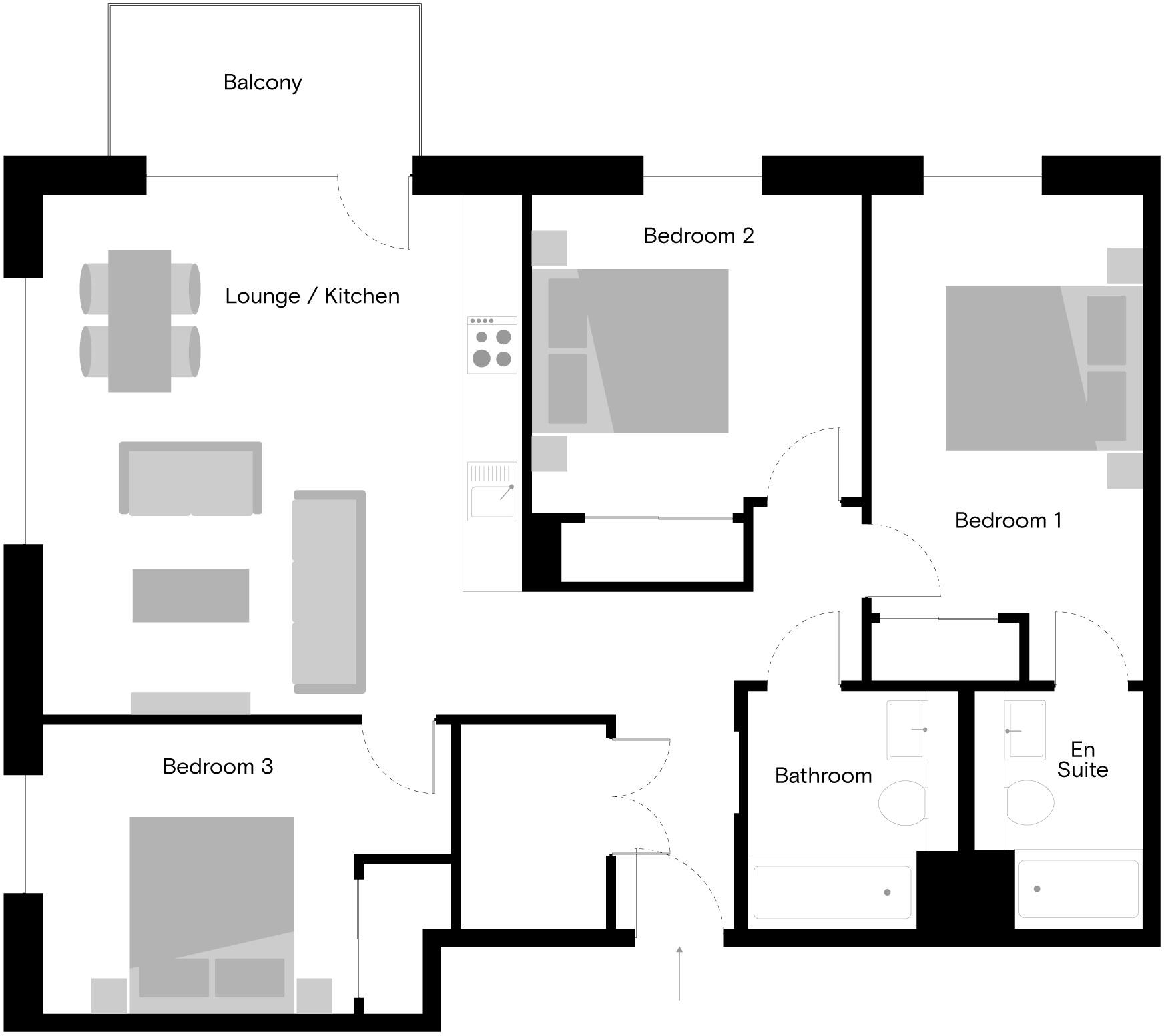 The Kell, Gillingham Gate Road, Gillingham, ME4 4SN floorplan