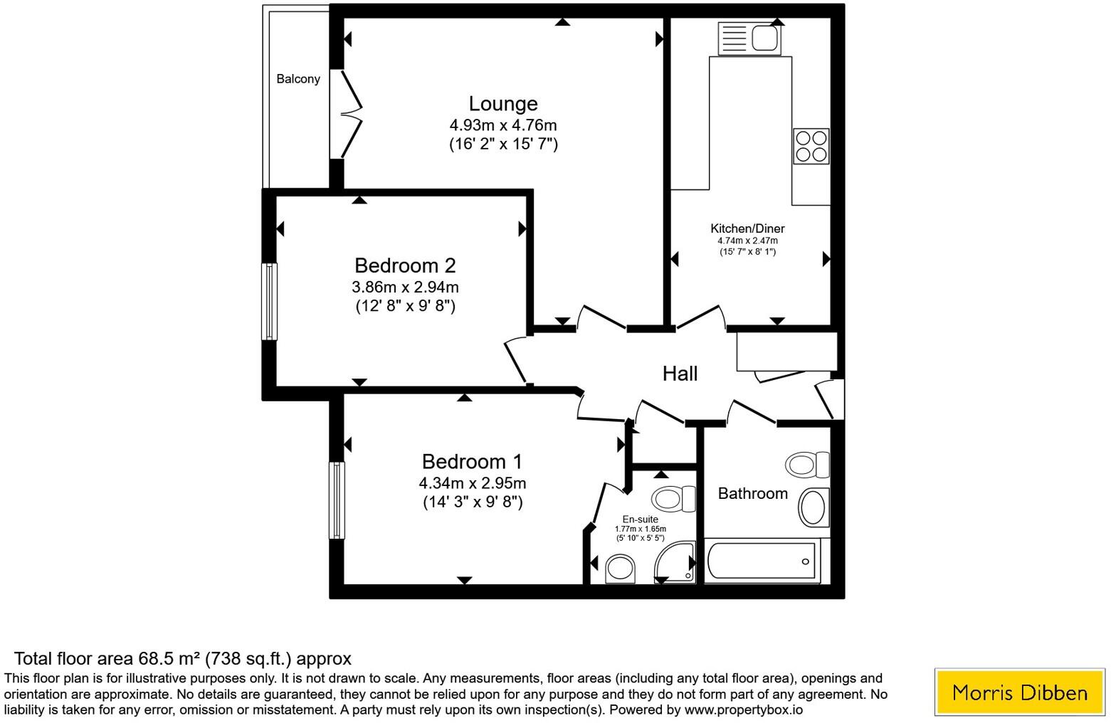 Simpkins Court, 241 Hursley Road, Eastleigh, Hampshire, SO53 floorplan